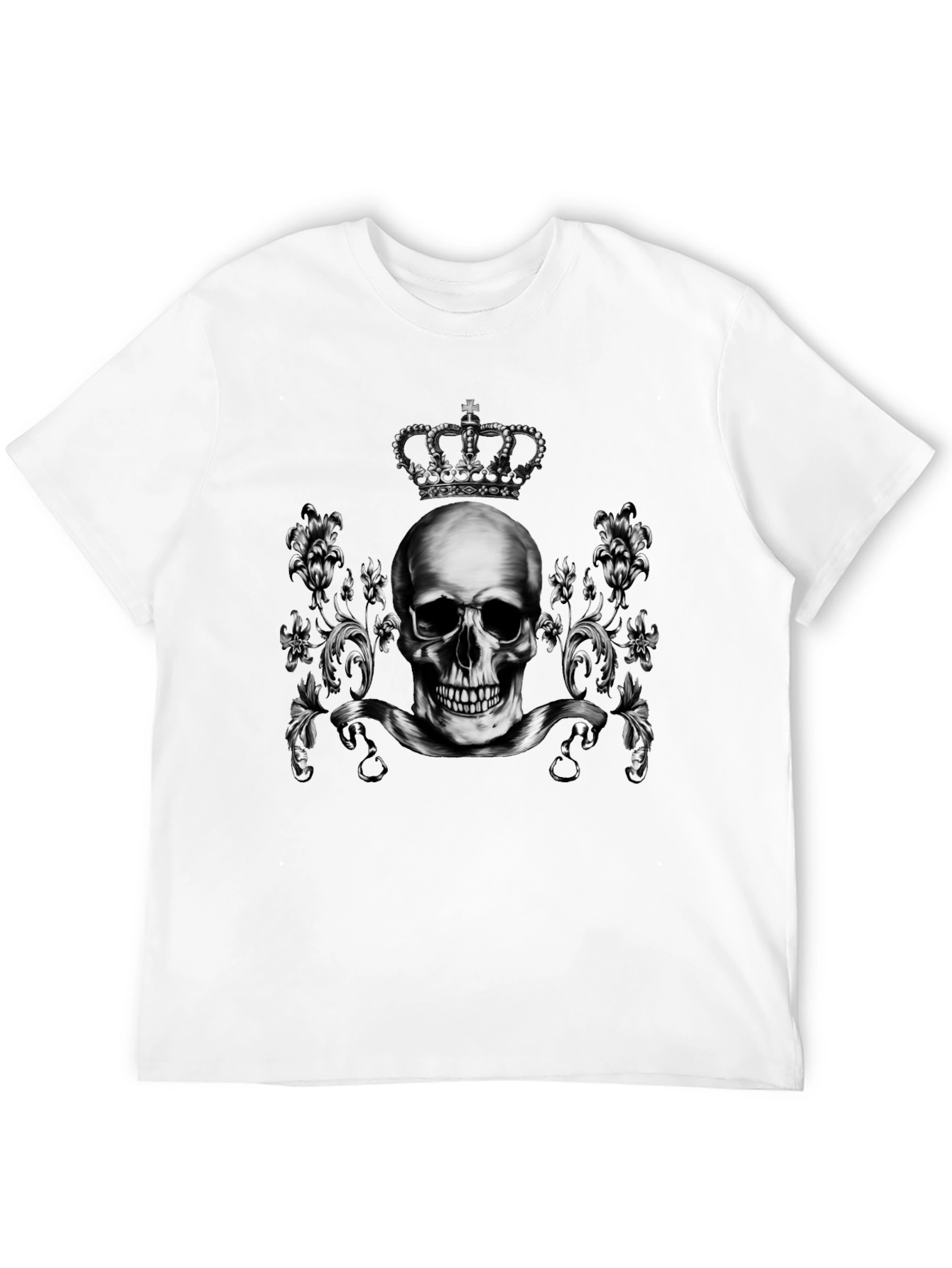 Skull & Crown Graphic Tee - Mens Black T-Shirt