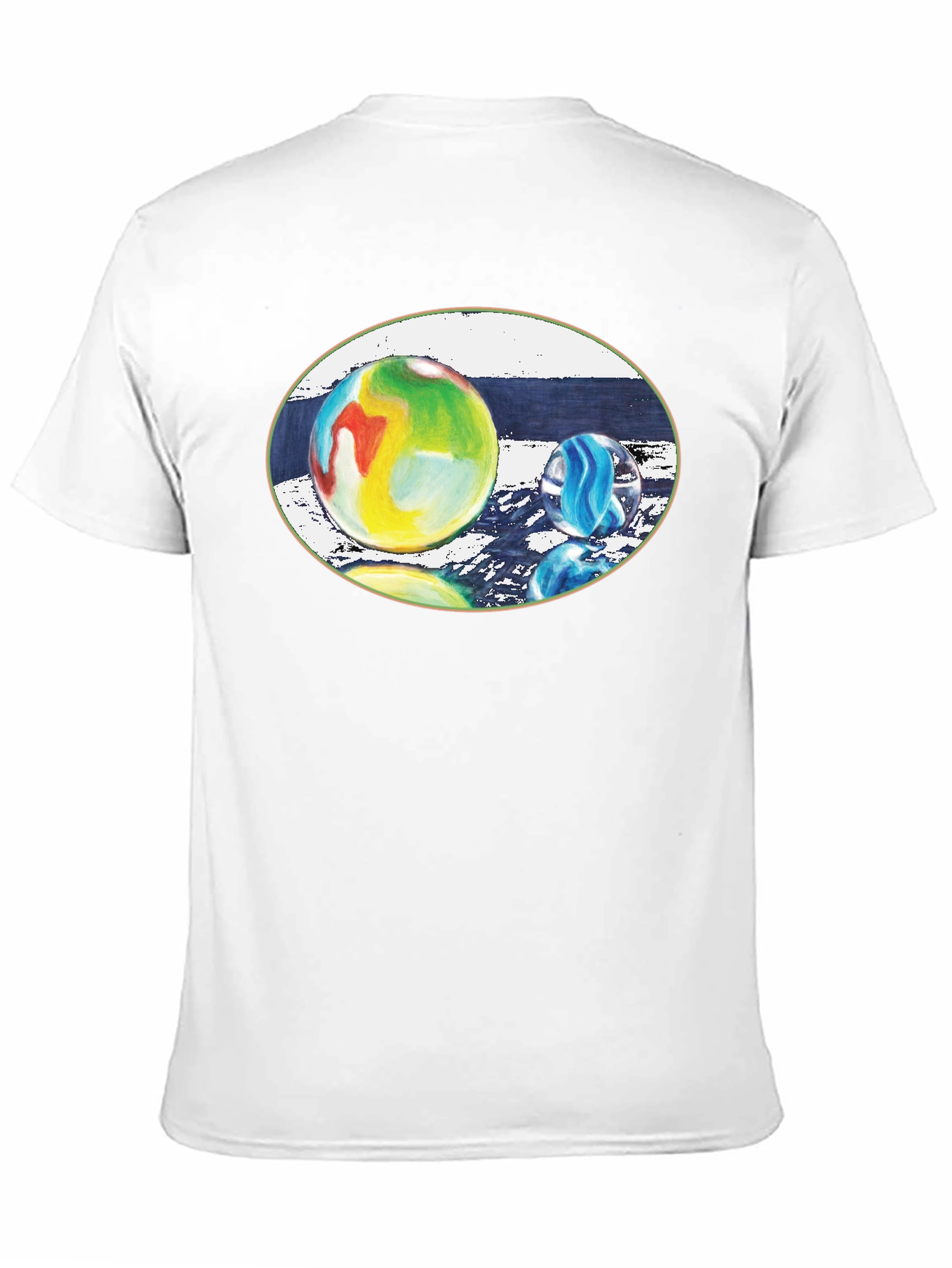 Artistic Marbles Graphic T-Shirt - Black
