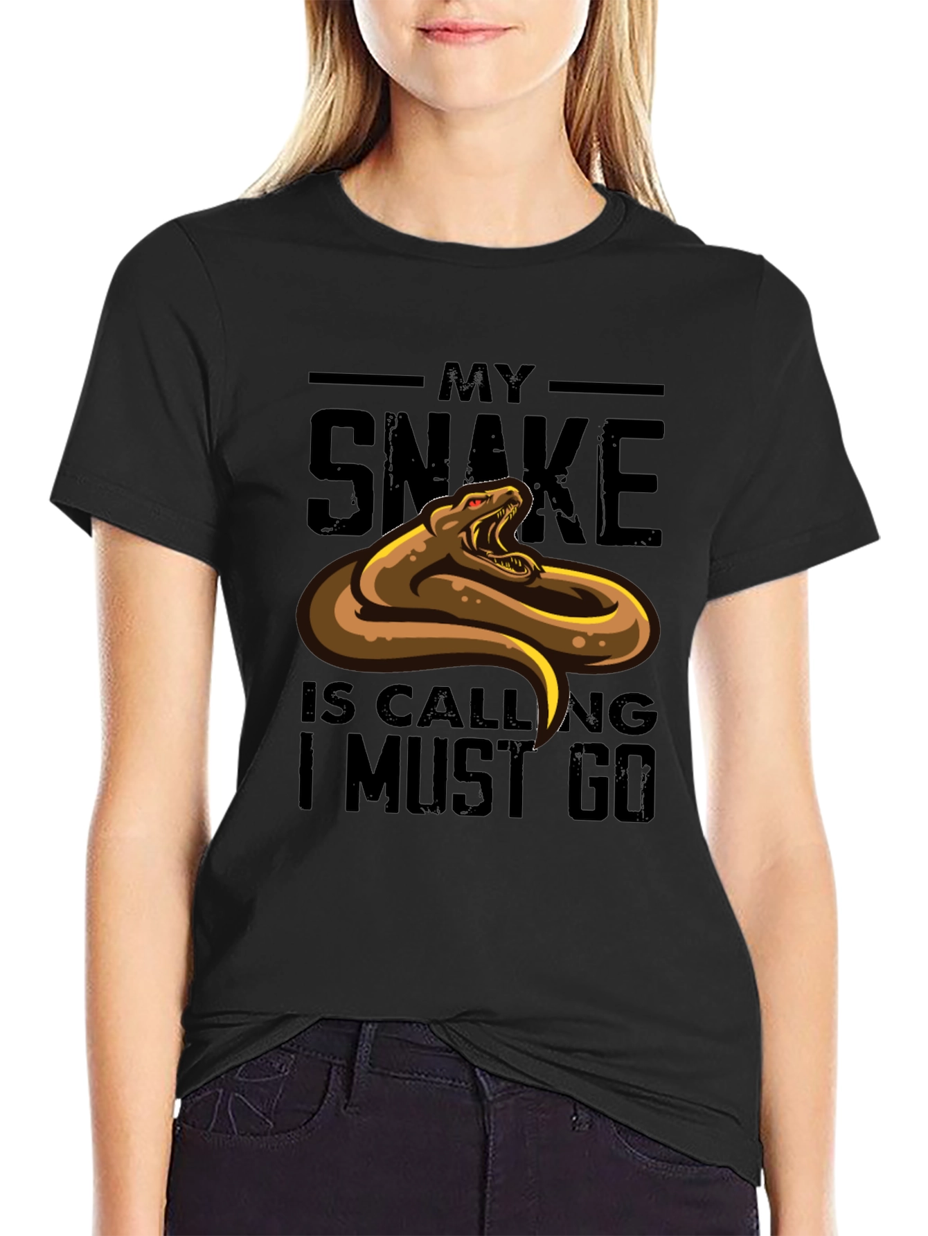 My Snake is Calling Funny Graphic T-Shirt