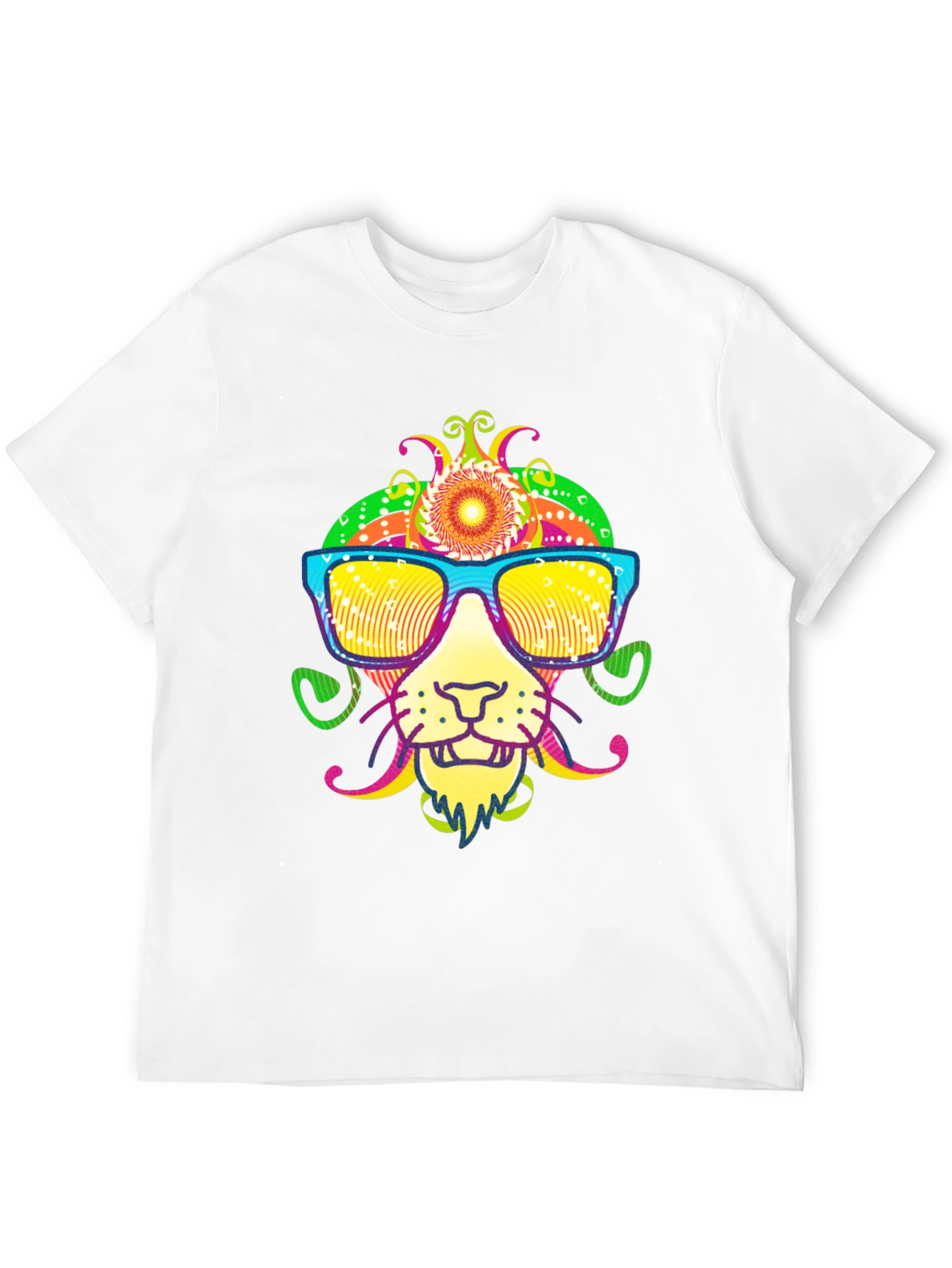 Cool Lion Graphic Tee - Quirky Animal Print