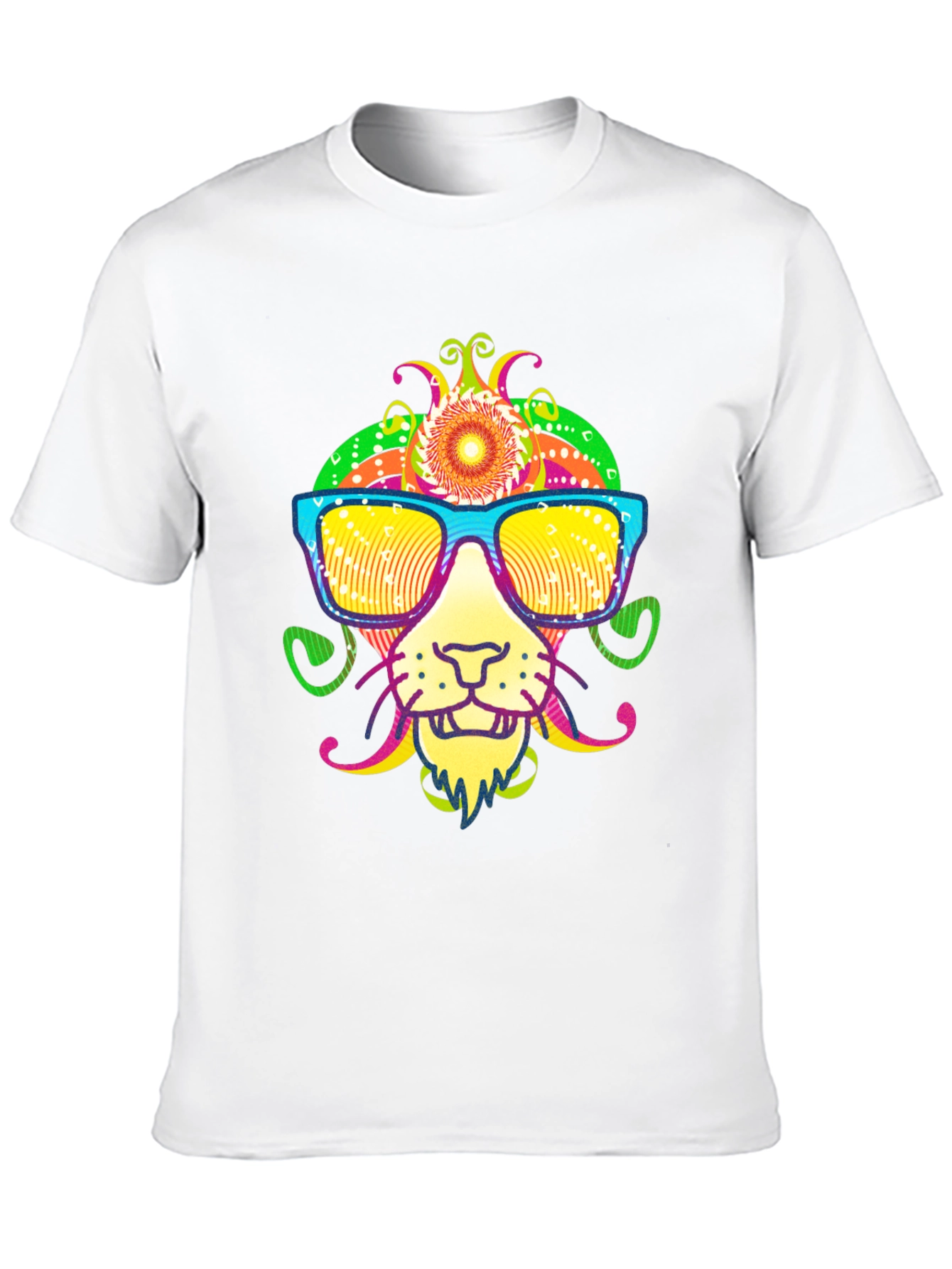 Cool Lion Graphic Tee - Quirky Animal Print