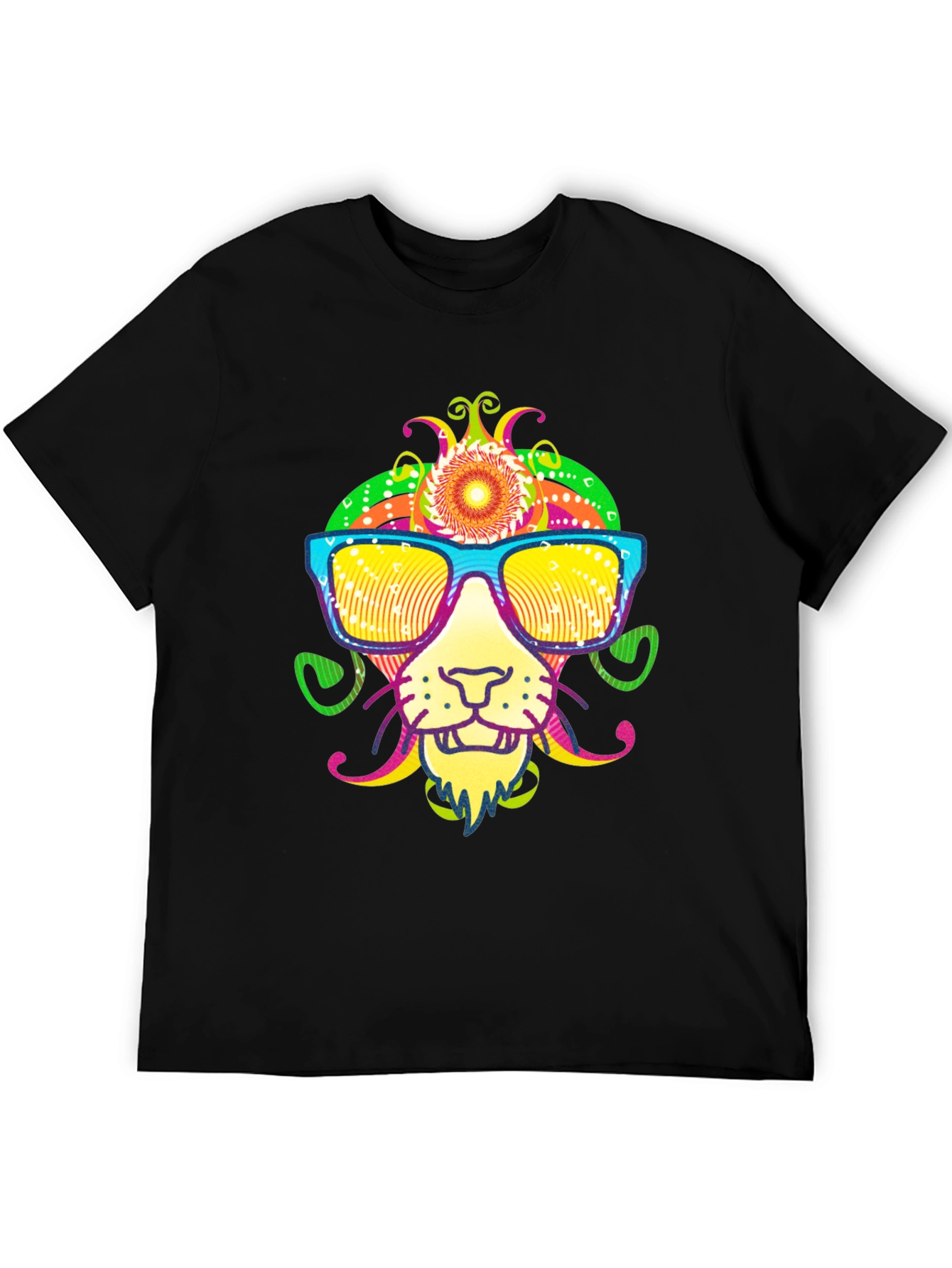 Cool Lion Graphic Tee - Quirky Animal Print