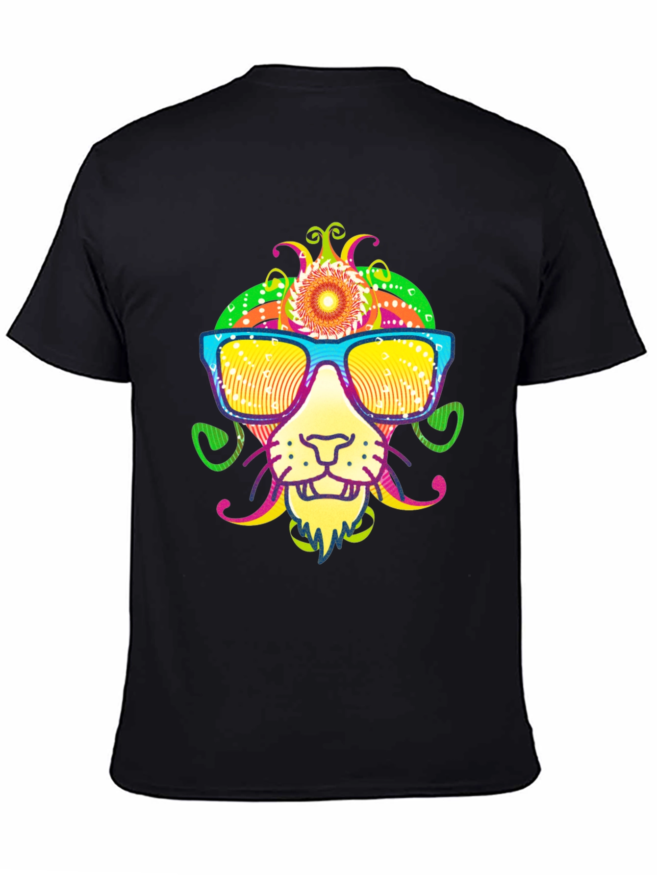 Cool Lion Graphic Tee - Quirky Animal Print