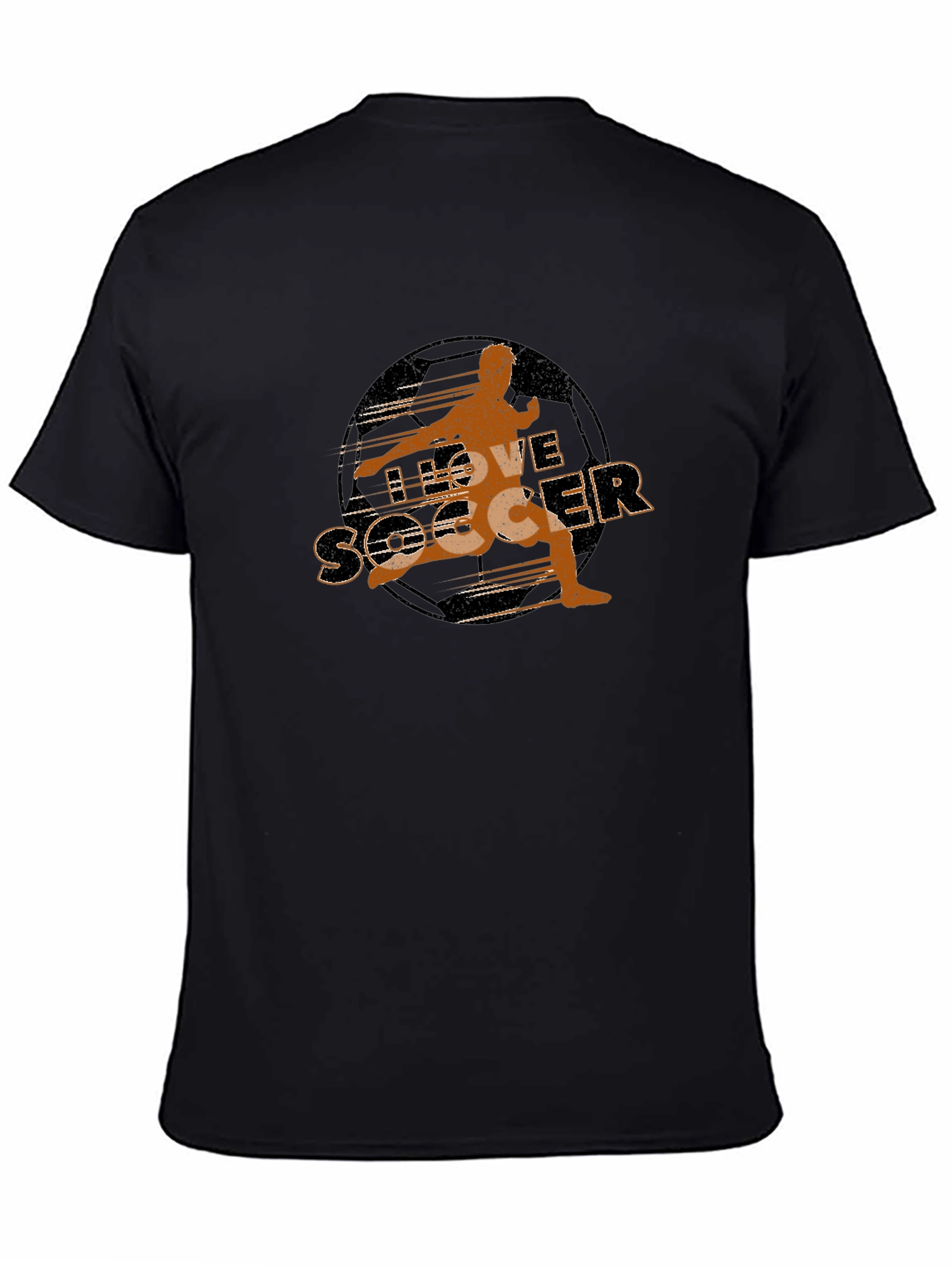 I Love Soccer Graphic Tee - Black