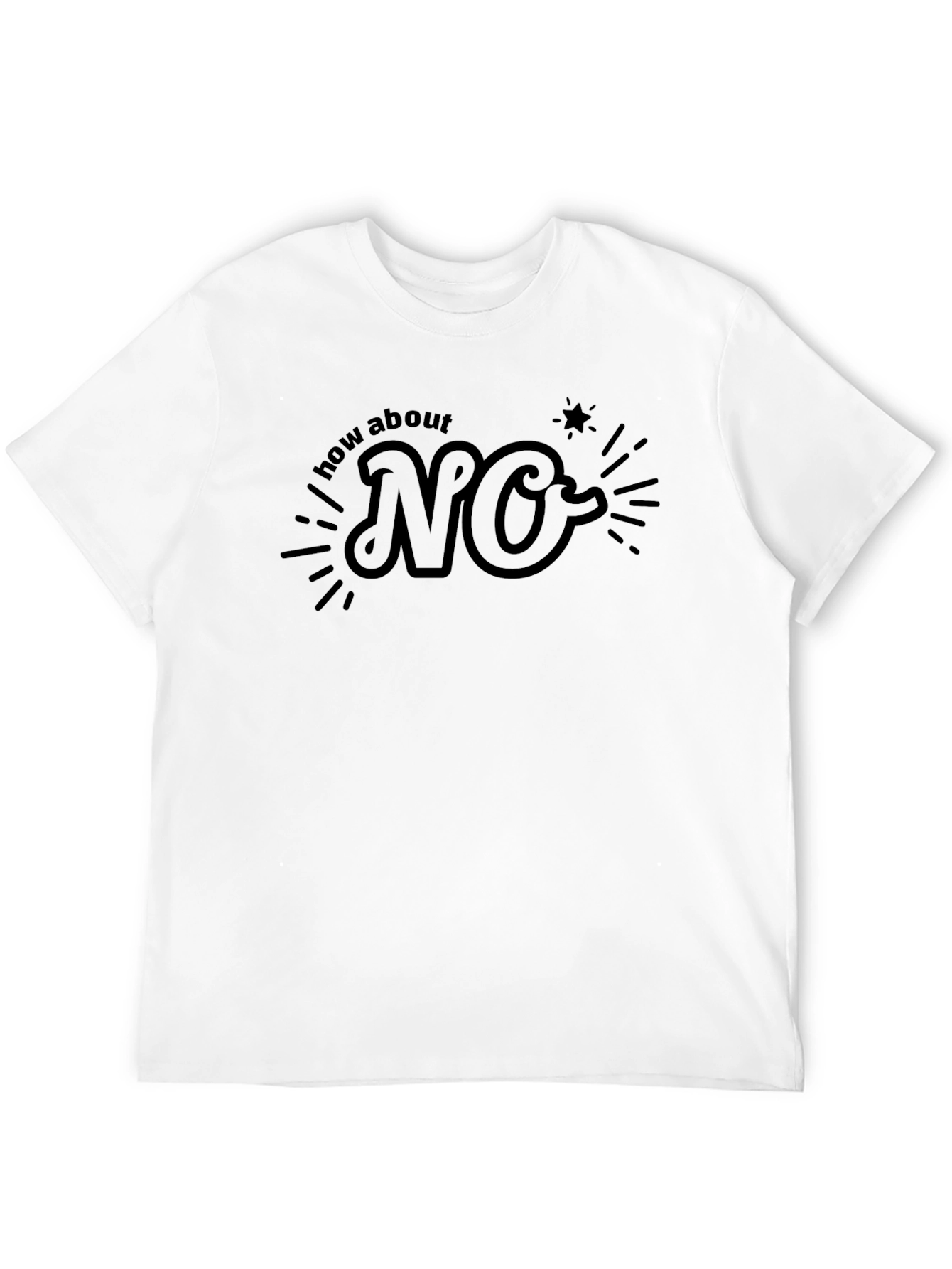 How About NO Black Graphic T-Shirt