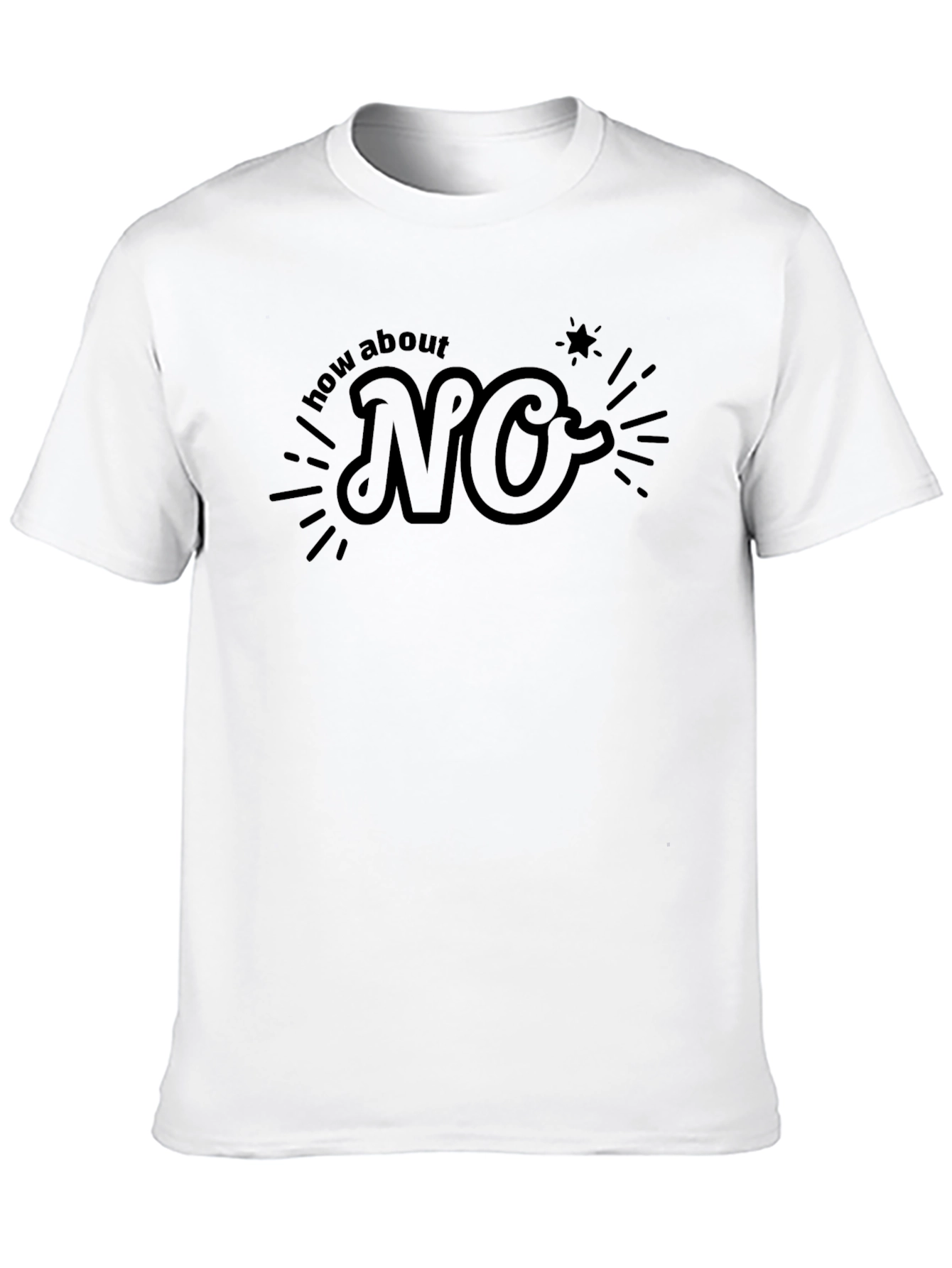 How About NO Black Graphic T-Shirt