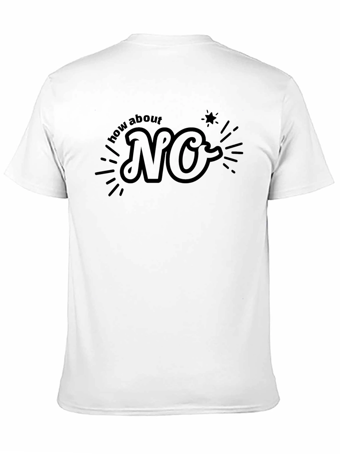 How About NO Black Graphic T-Shirt