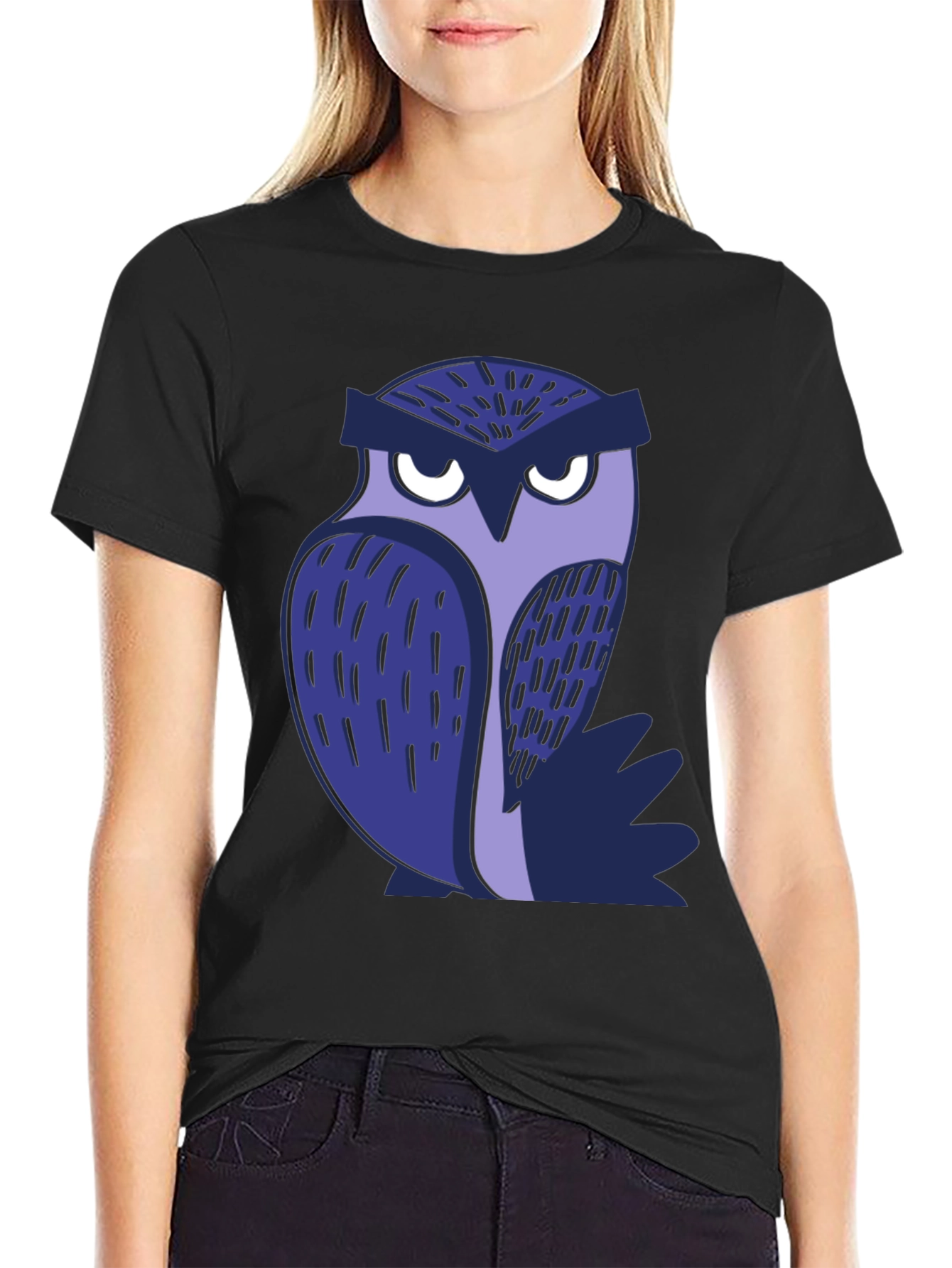 Cool Owl Graphic Tee - Black Unisex T-Shirt