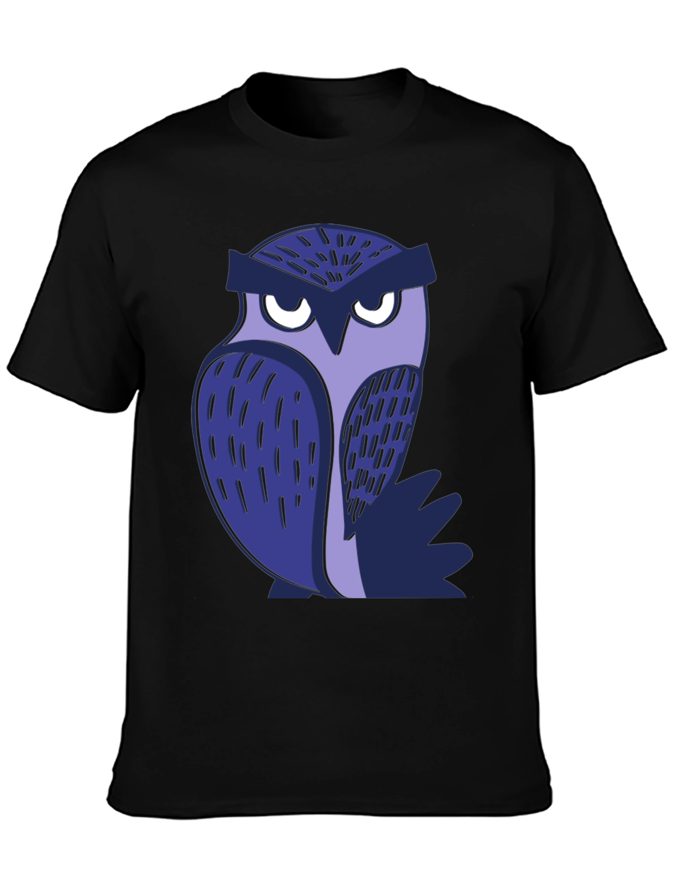 Cool Owl Graphic Tee - Black Unisex T-Shirt