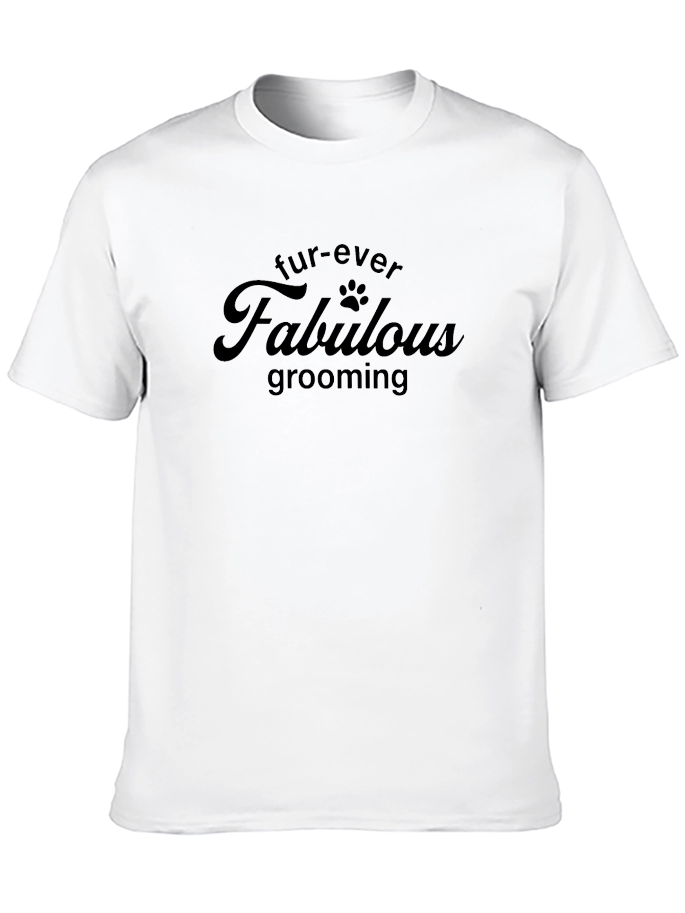 Fur-ever Fabulous Grooming Black Tee Shirt
