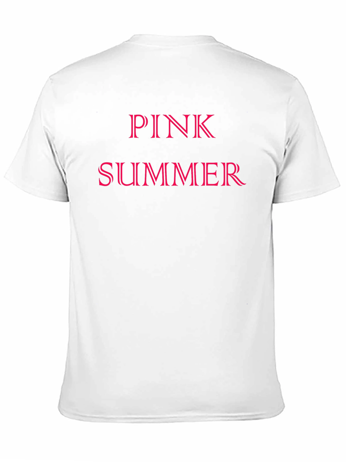 Pink Summer Graphic Tee - Black Cotton T-Shirt