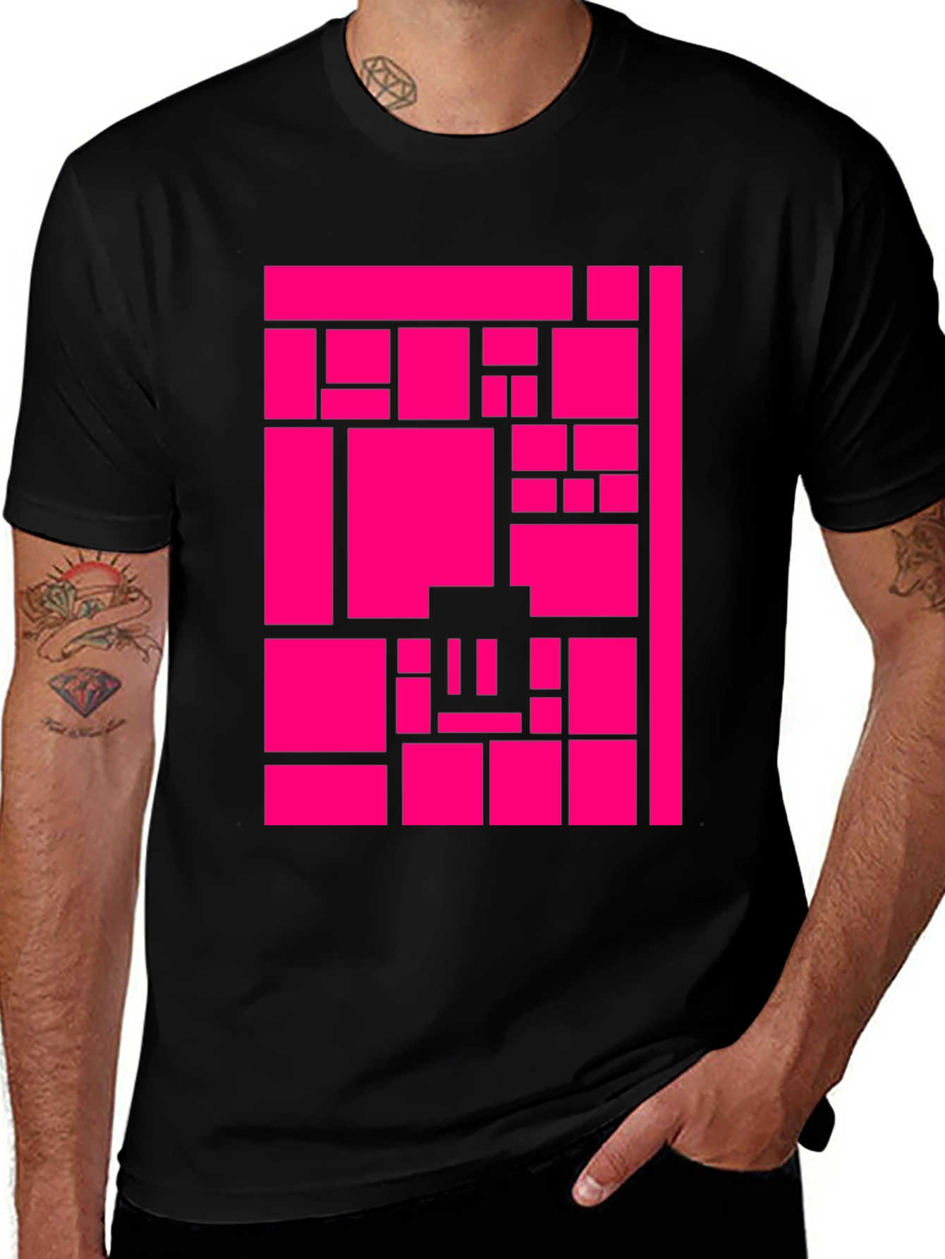Abstract Geometric T-Shirt - Modern Graphic Tee