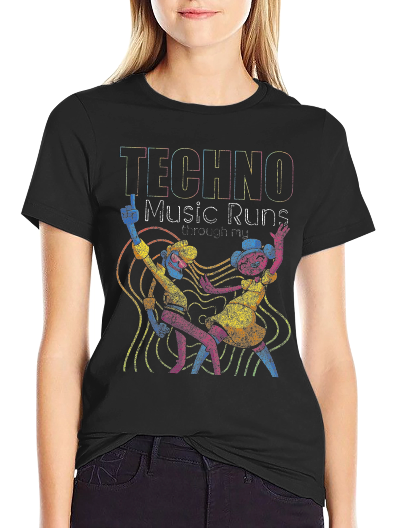 Techno Music Graphic T-Shirt - Dance Your Heart Out