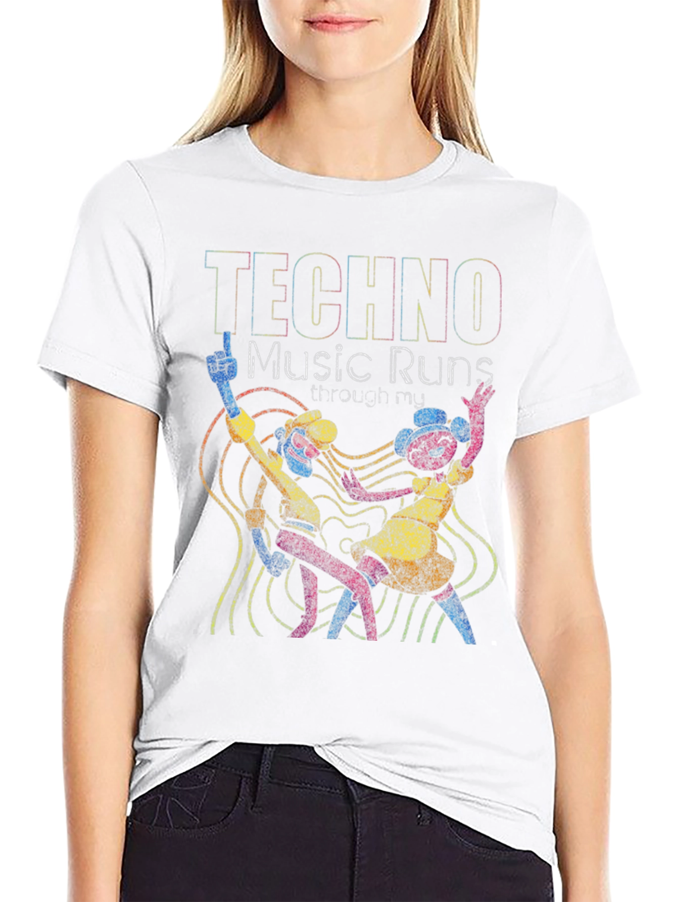 Techno Music Graphic T-Shirt - Dance Your Heart Out