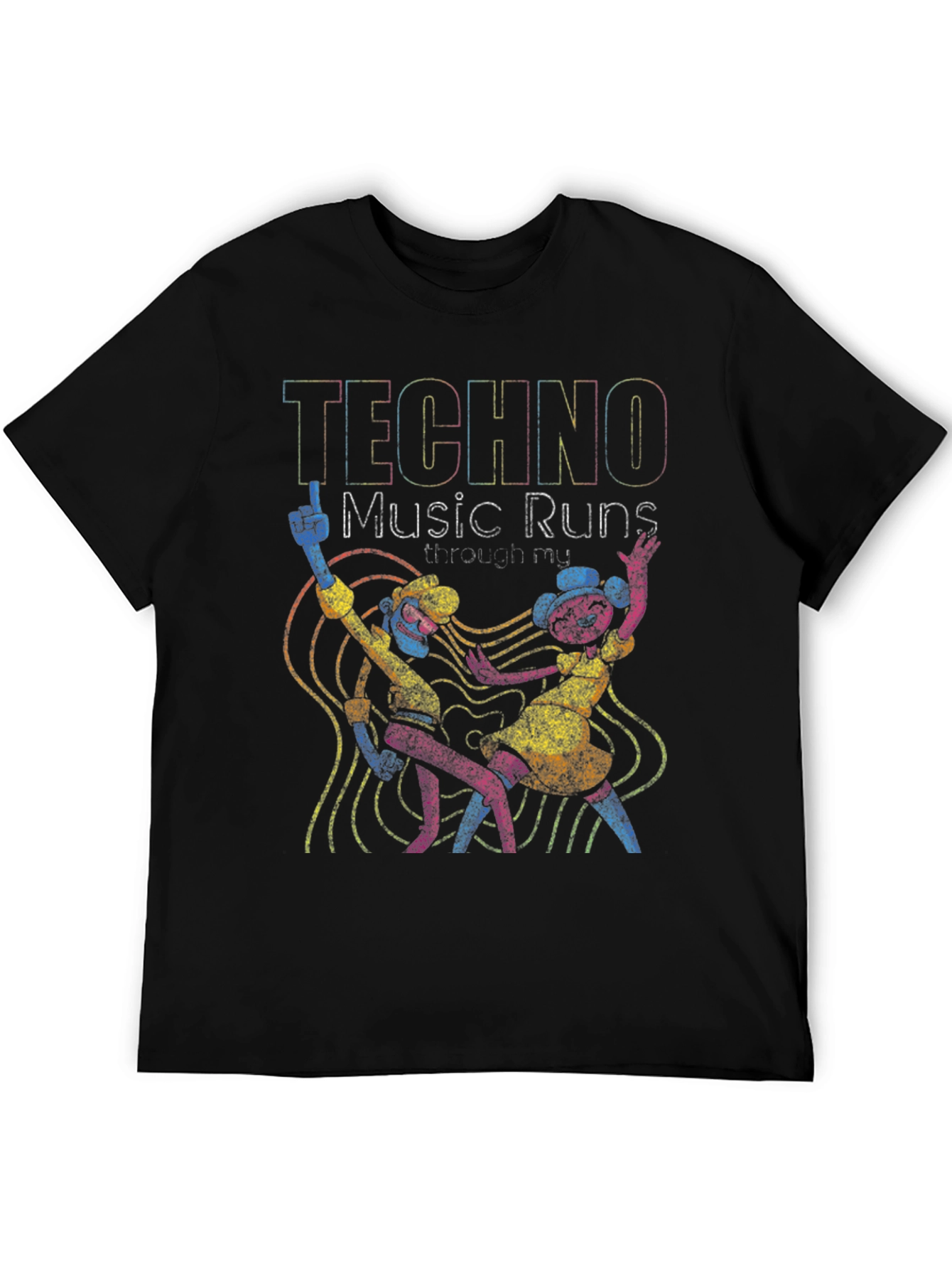Techno Music Graphic T-Shirt - Dance Your Heart Out