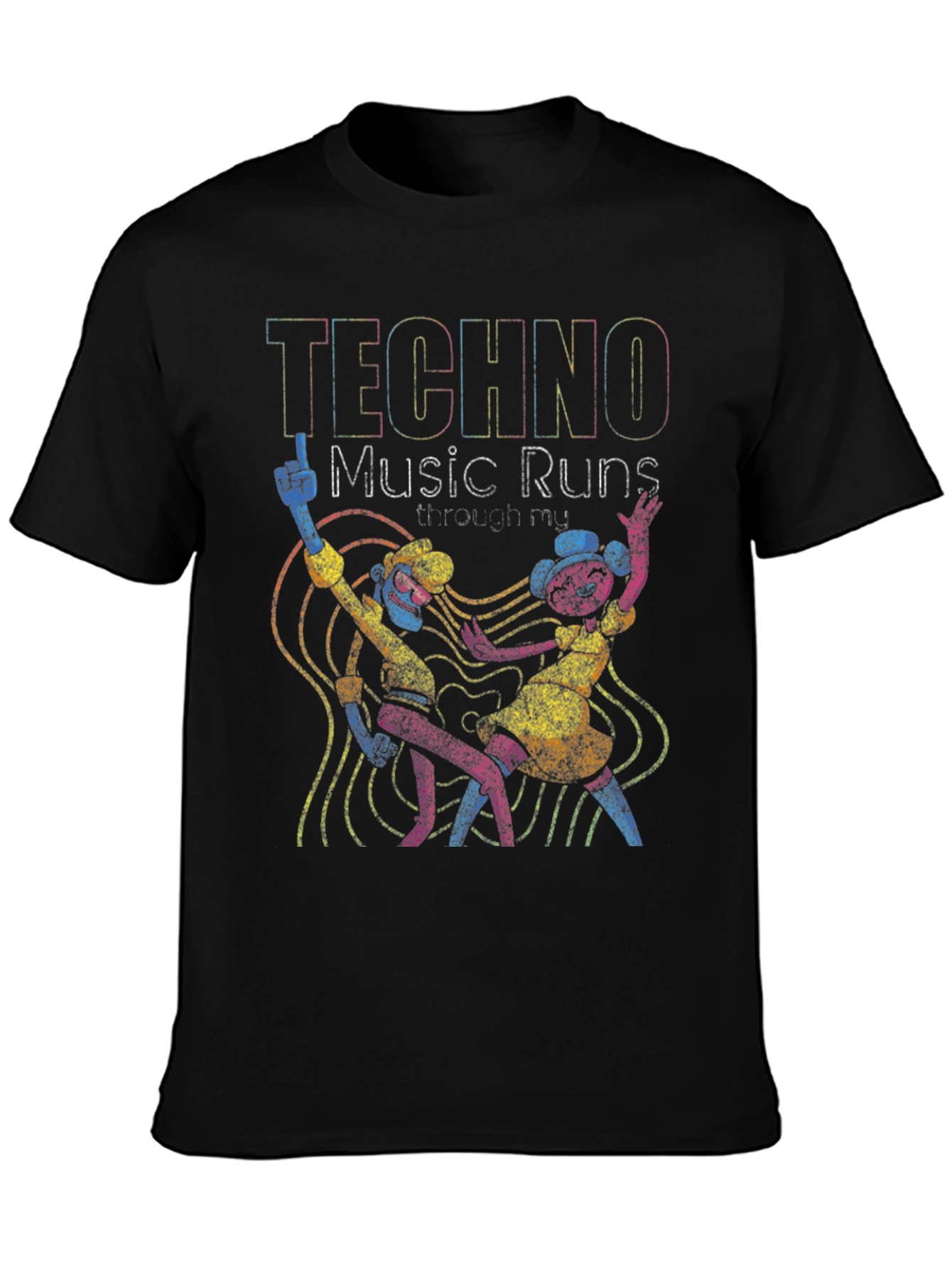 Techno Music Graphic T-Shirt - Dance Your Heart Out