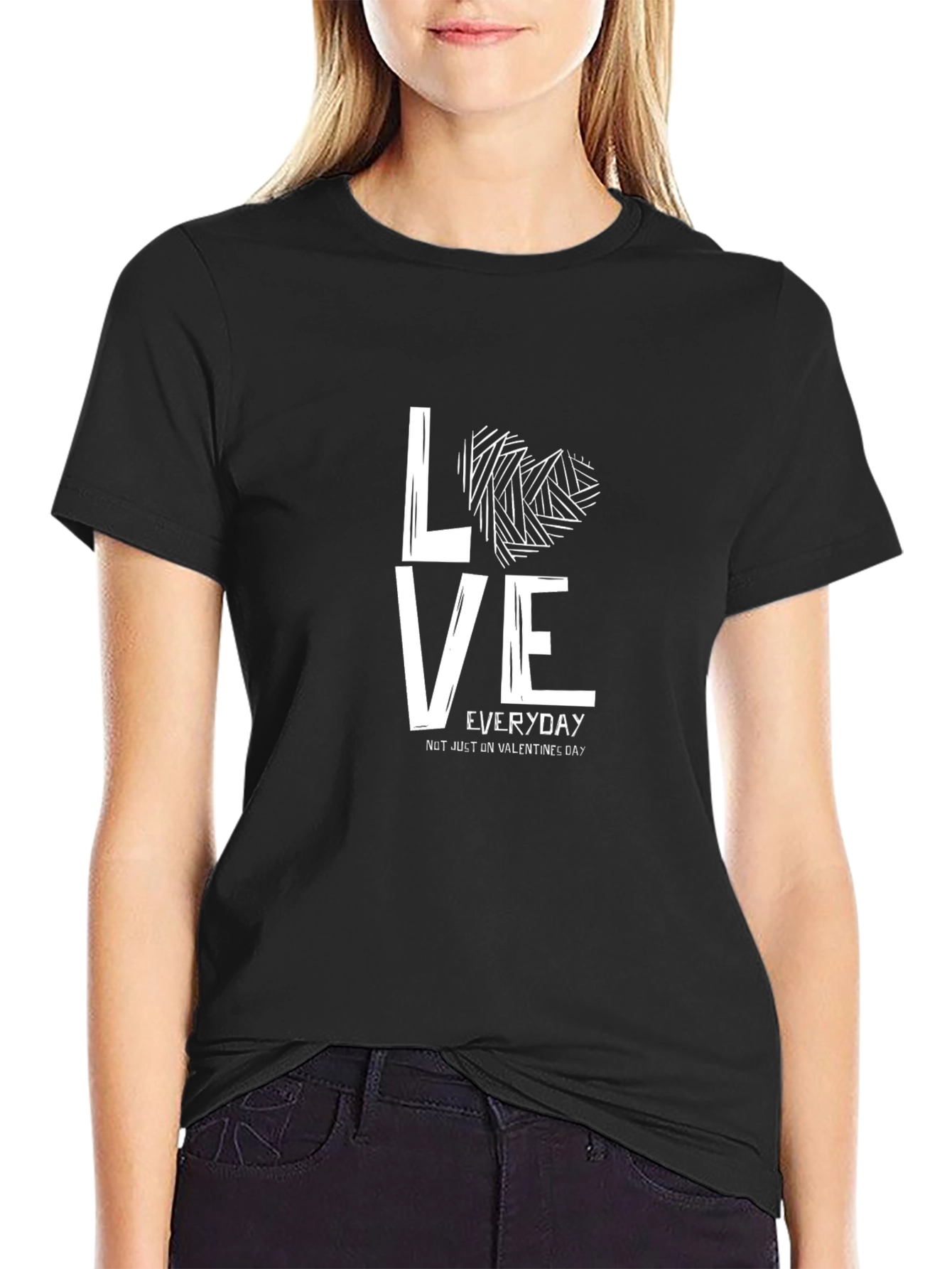 Love Everyday Graphic Tee - Black T-Shirt