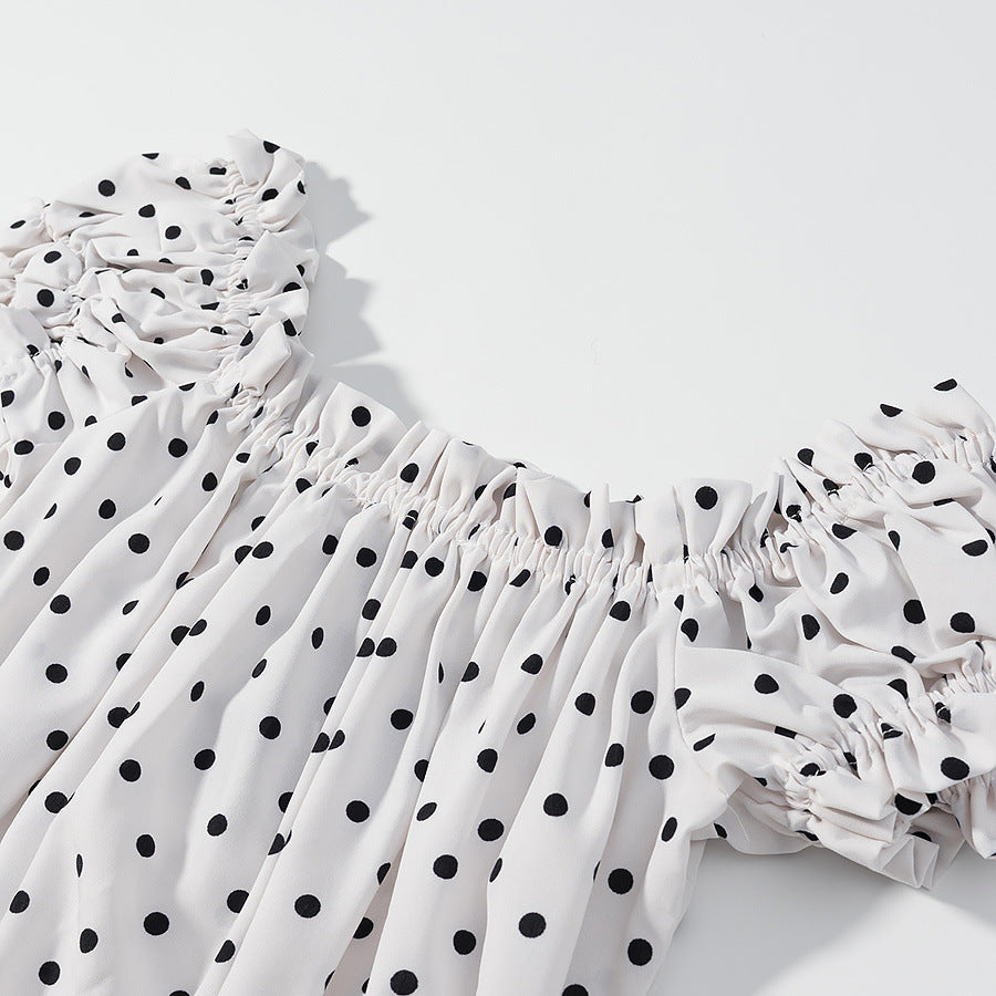 Polka dot printed top