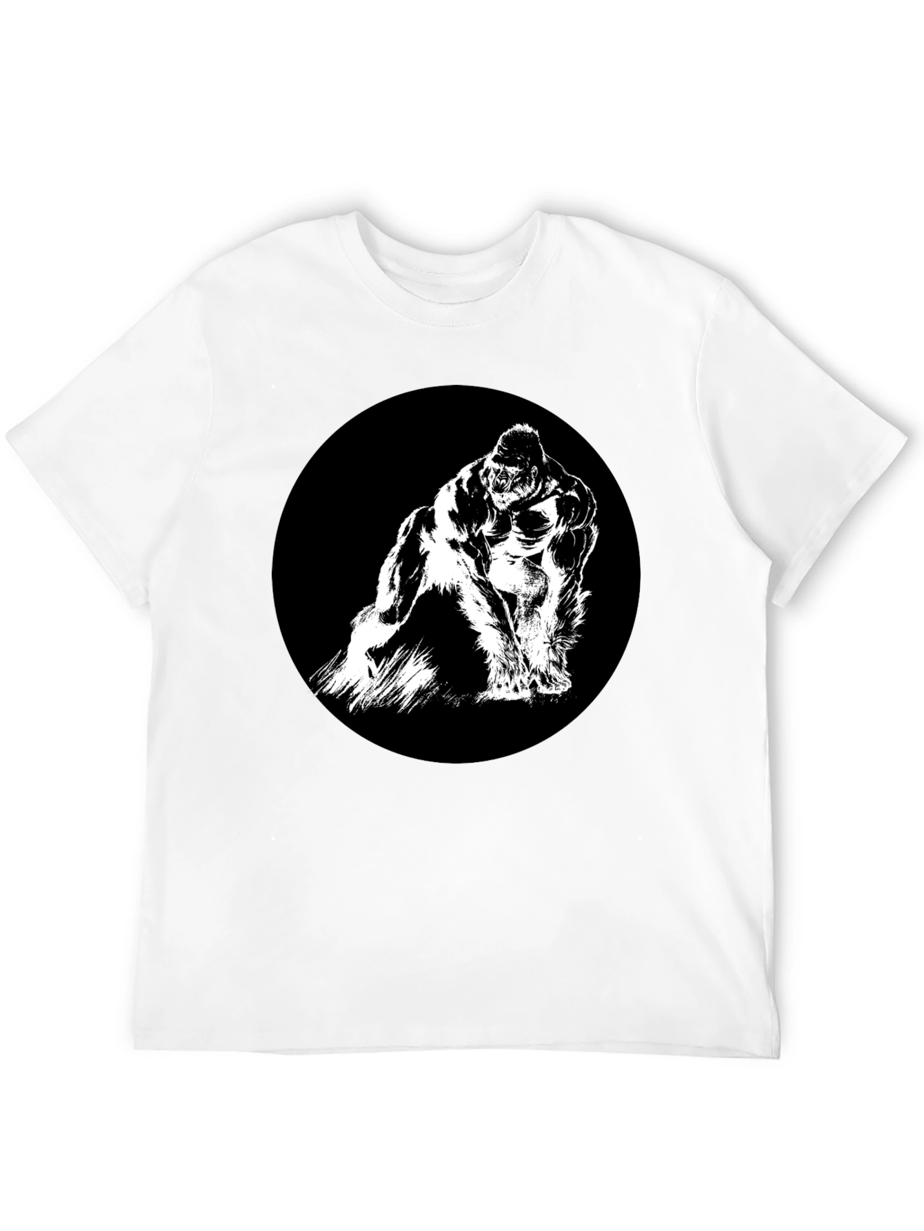 Gorilla Graphic Tee - Black Crew Neck T-Shirt
