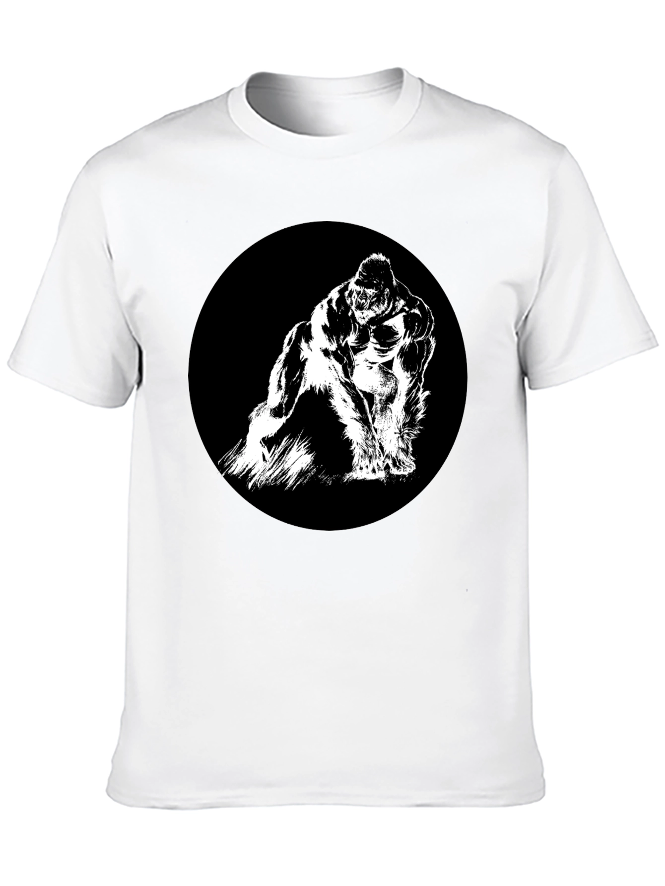 Gorilla Graphic Tee - Black Crew Neck T-Shirt