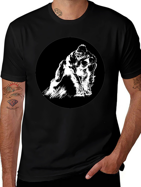 Gorilla Graphic Tee - Black Crew Neck T-Shirt