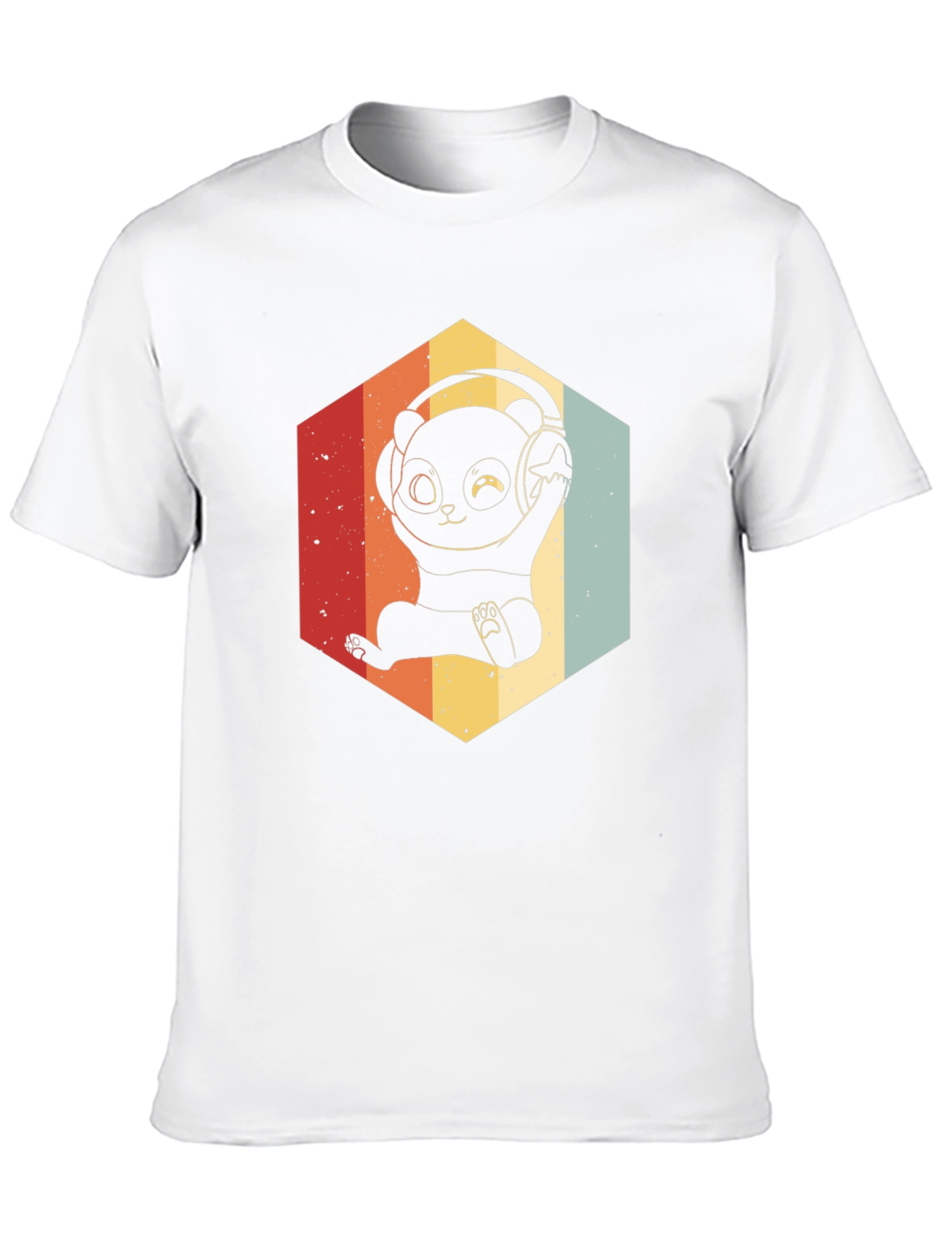 Retro Panda DJ T-Shirt