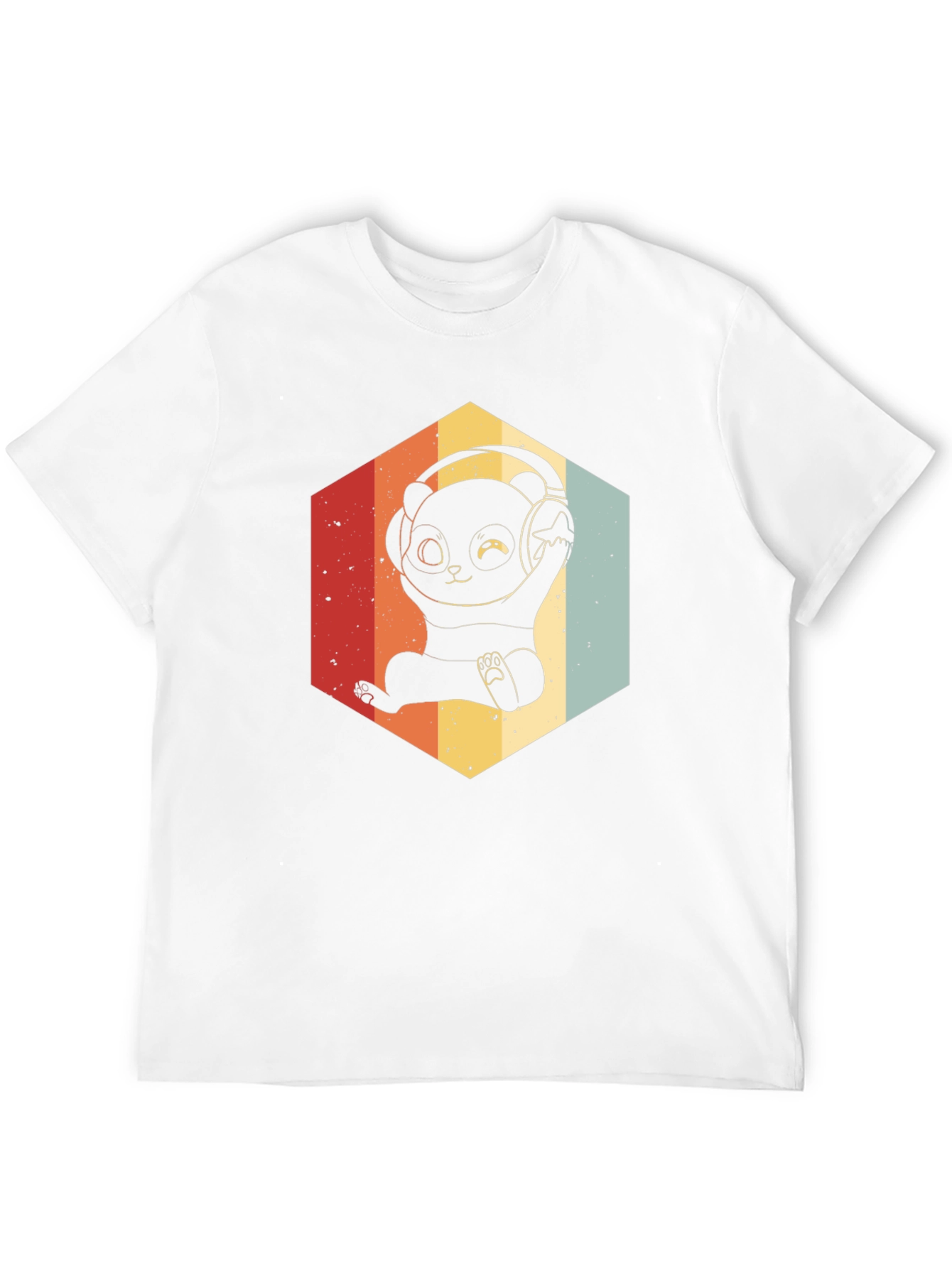 Retro Panda DJ T-Shirt