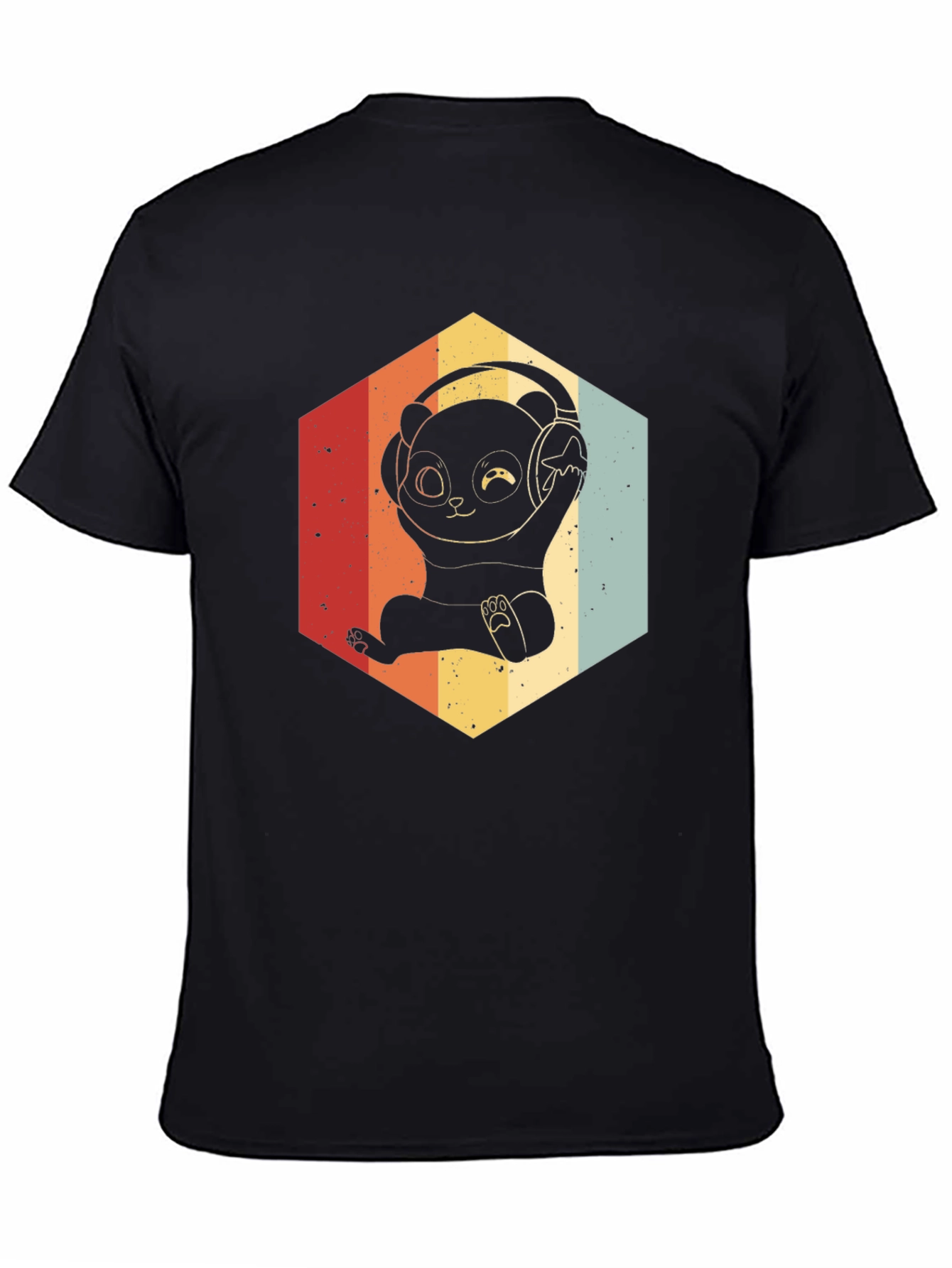 Retro Panda DJ T-Shirt