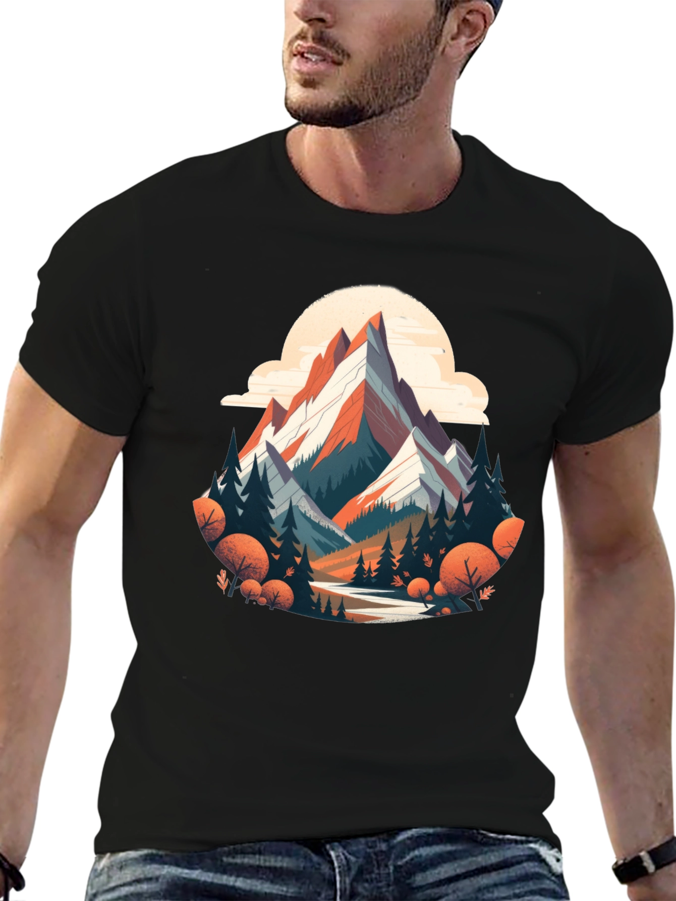 Mountain Graphic Tee - Nature Adventure Shirt