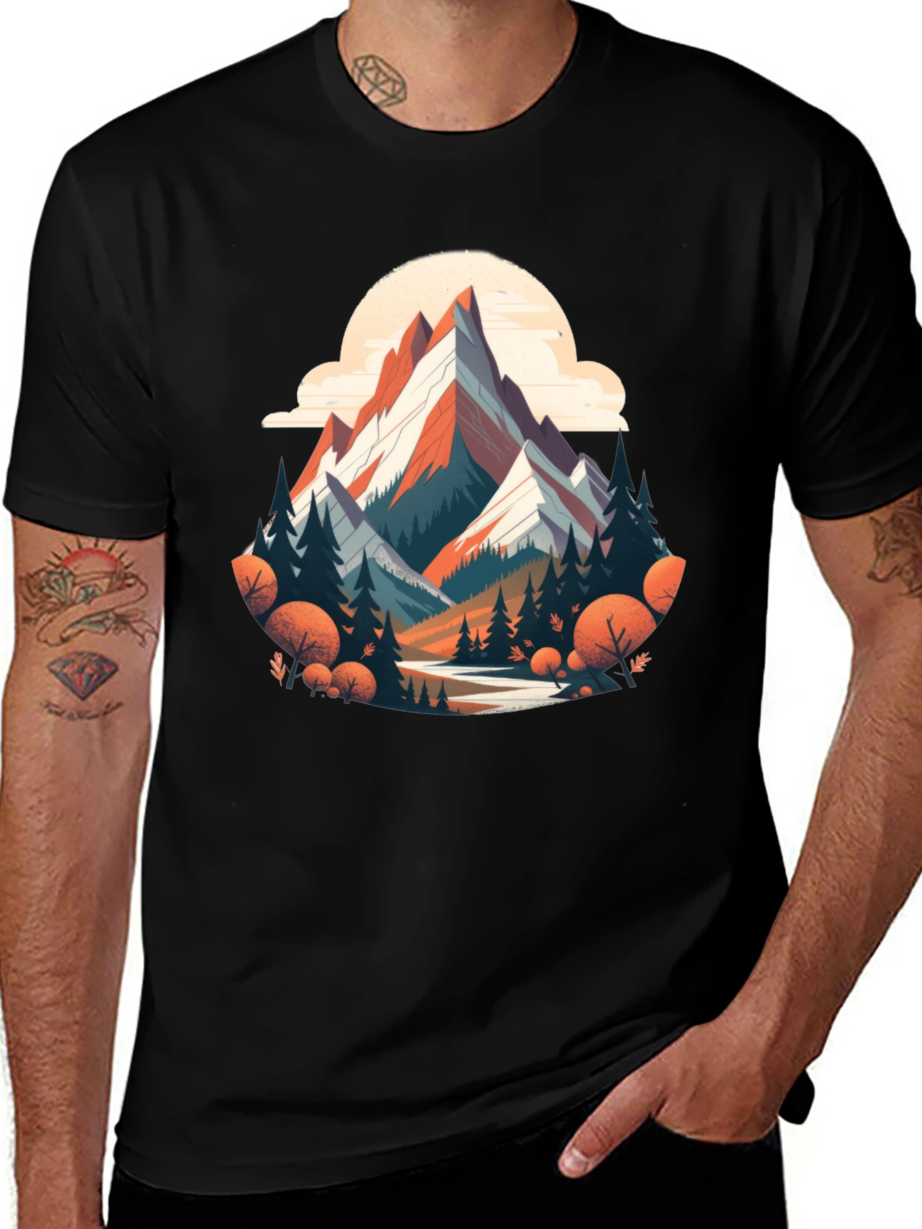 Mountain Graphic Tee - Nature Adventure Shirt