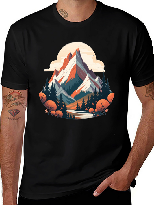 Mountain Graphic Tee - Nature Adventure Shirt