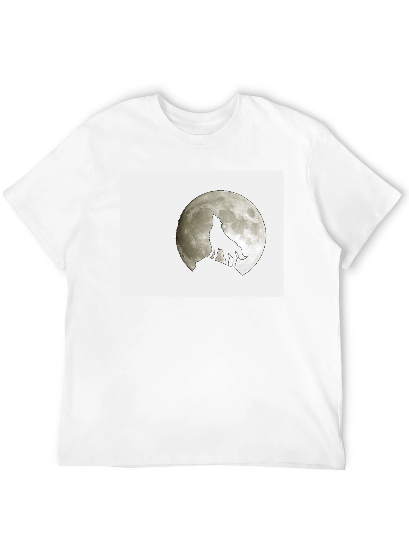 Wolf Howling at Moon Graphic Tee - Black
