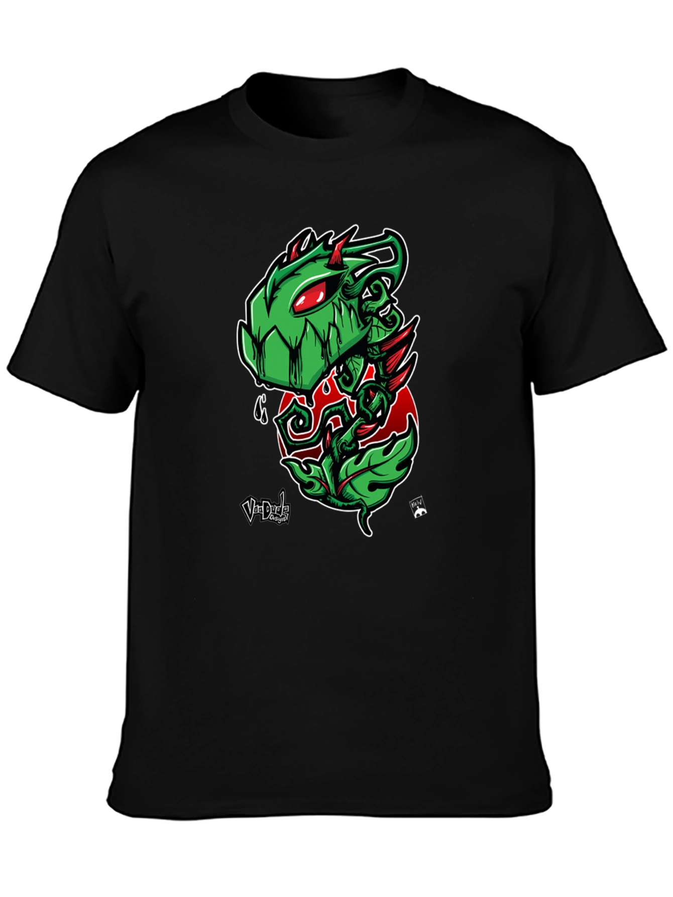 Green Monster Plant Graphic T-Shirt