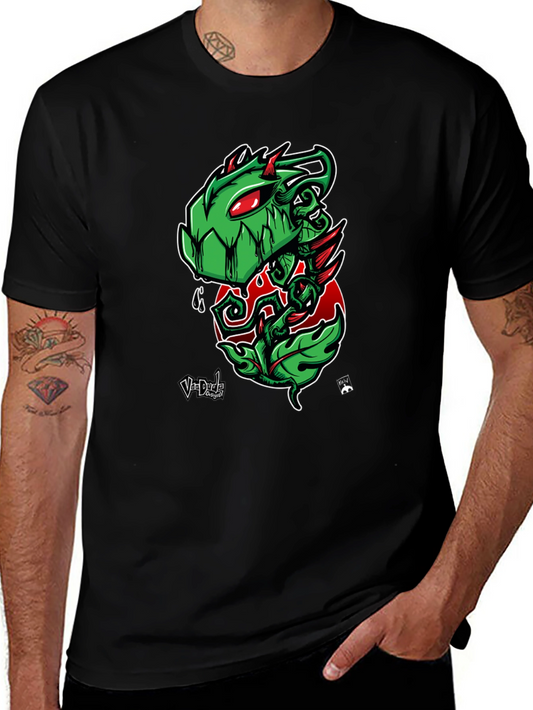 Green Monster Plant Graphic T-Shirt