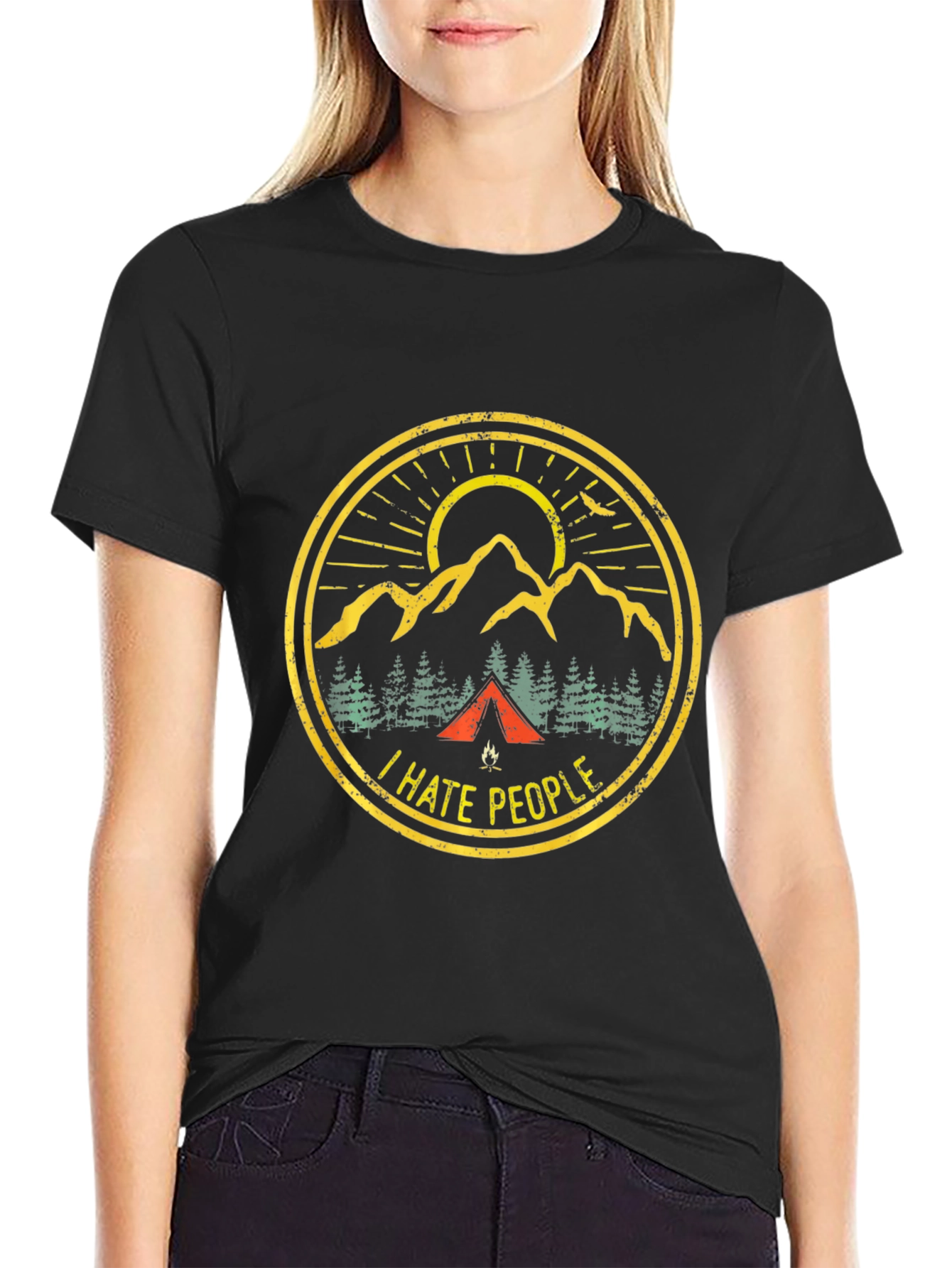 I Hate People Camping Graphic Tee