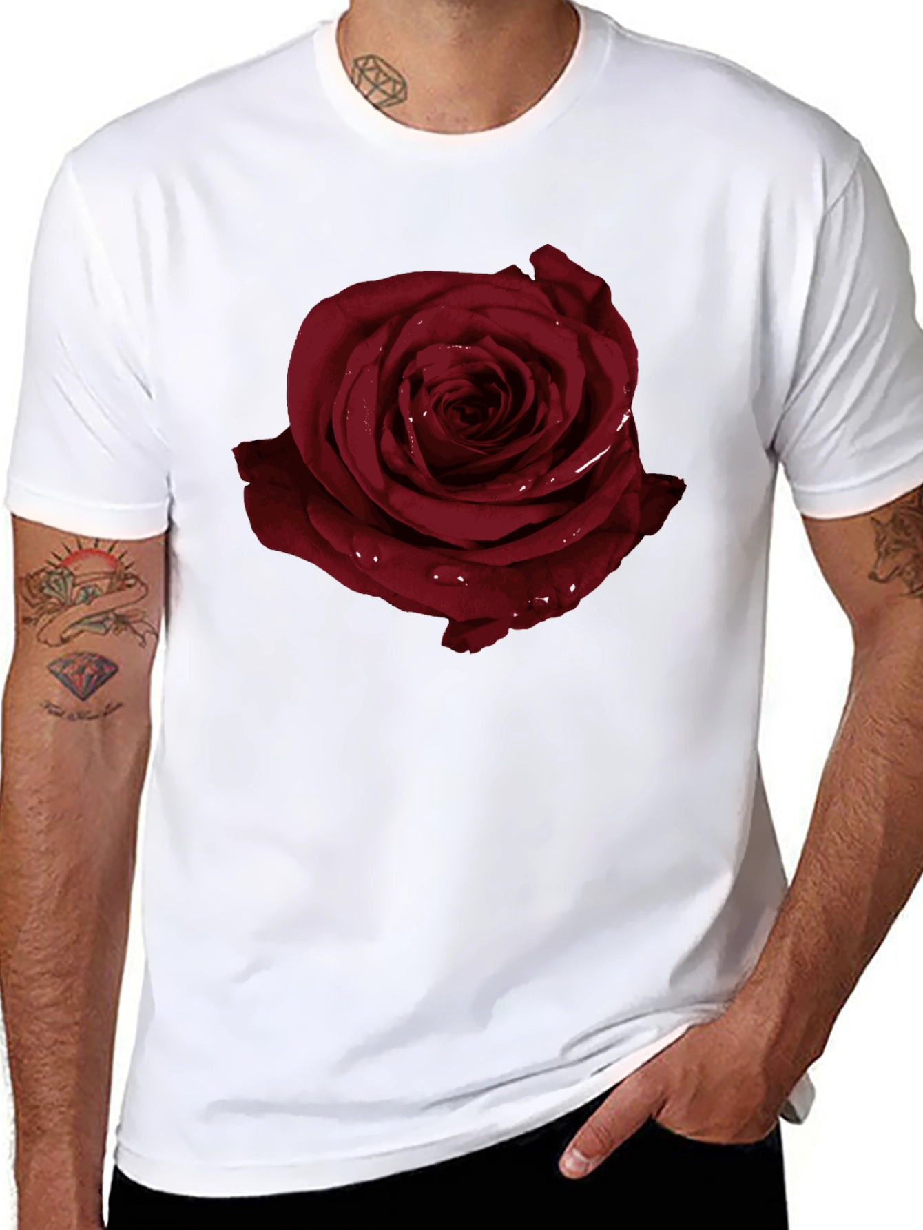 Dark Rose Graphic T-Shirt