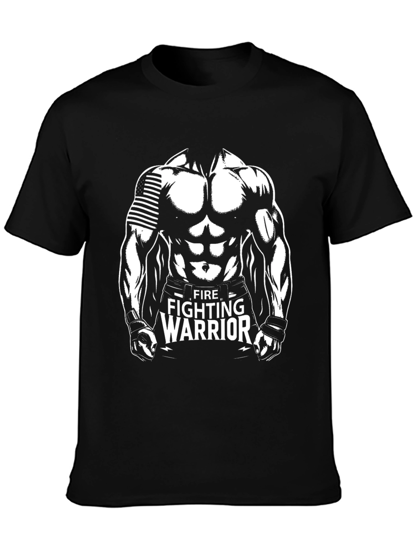 Fire Fighting Warrior Black T-Shirt
