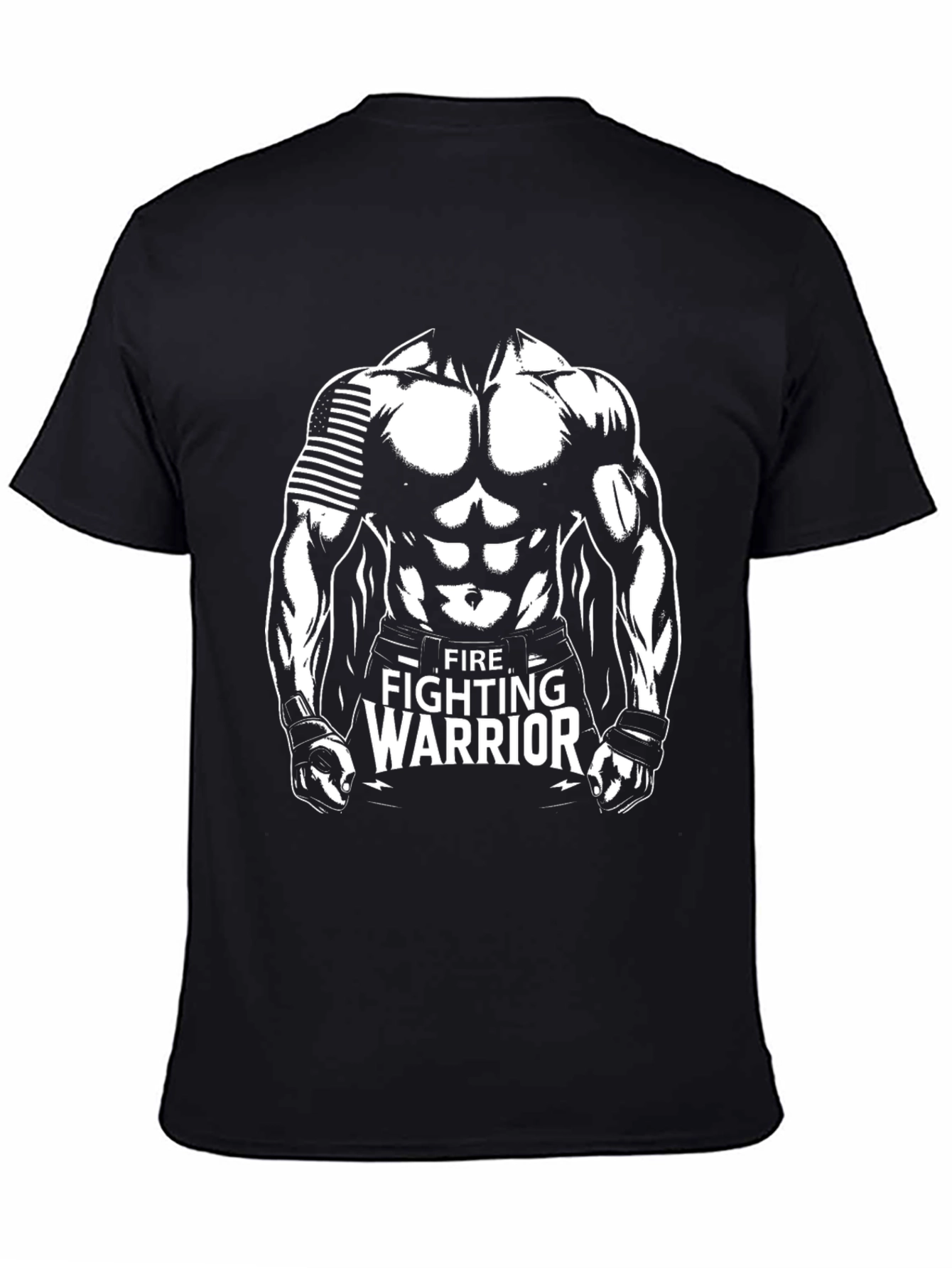Fire Fighting Warrior Black T-Shirt
