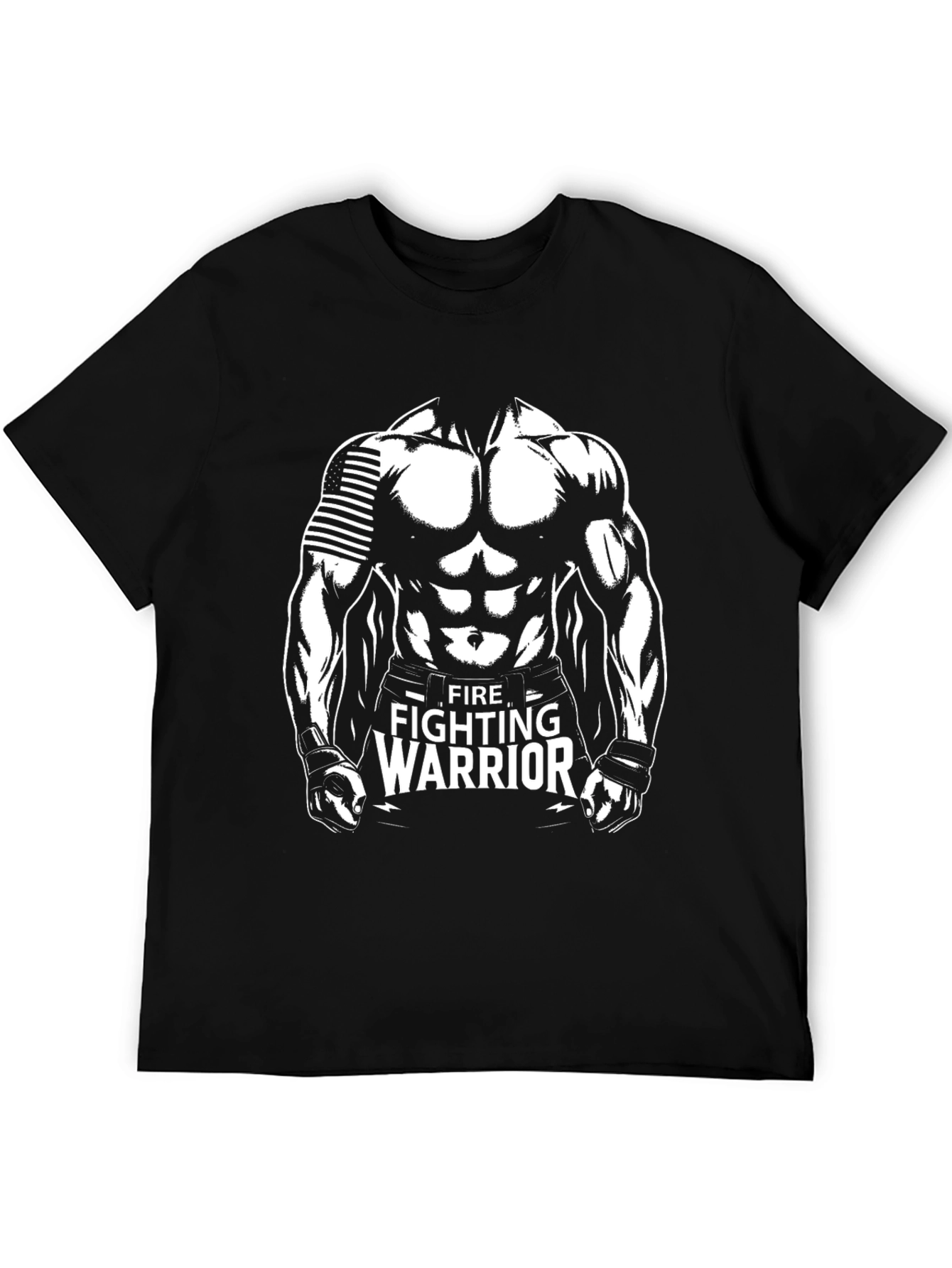 Fire Fighting Warrior Black T-Shirt