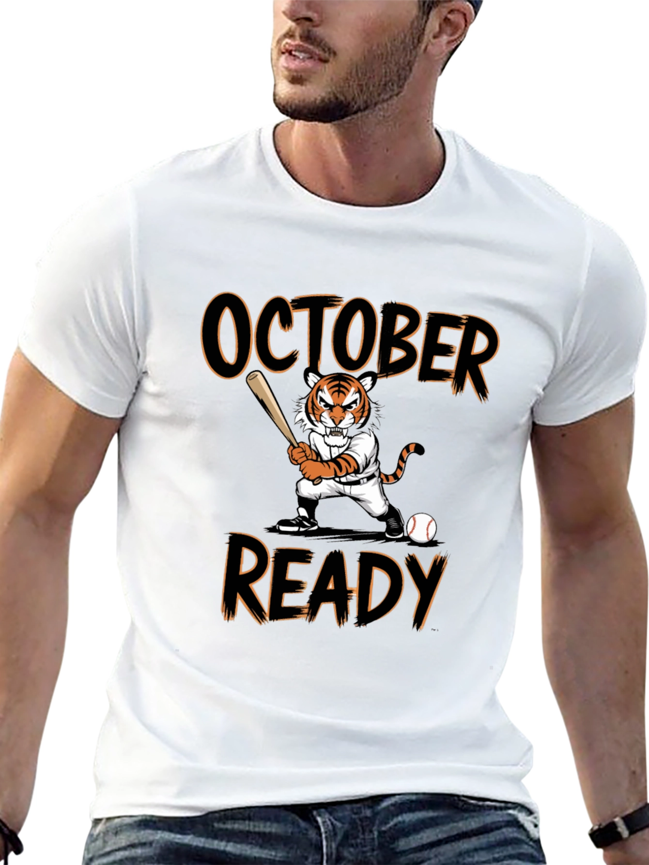 October Ready Baseball Tiger T-Shirt