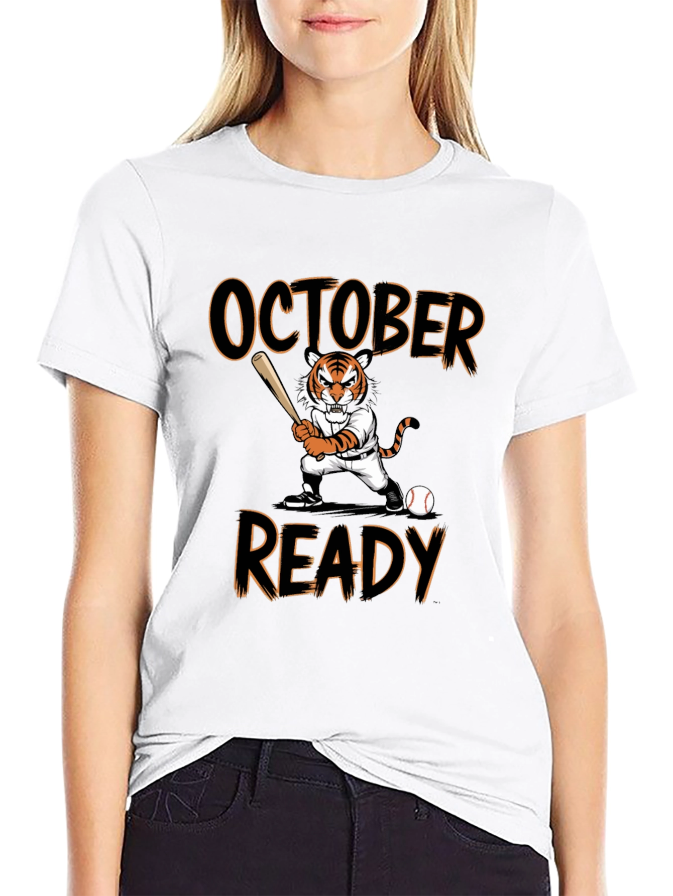 October Ready Baseball Tiger T-Shirt