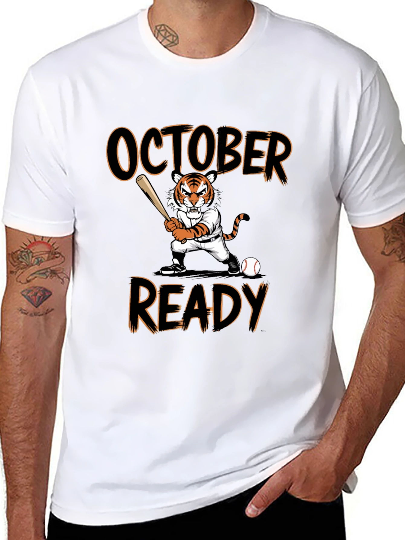 October Ready Baseball Tiger T-Shirt