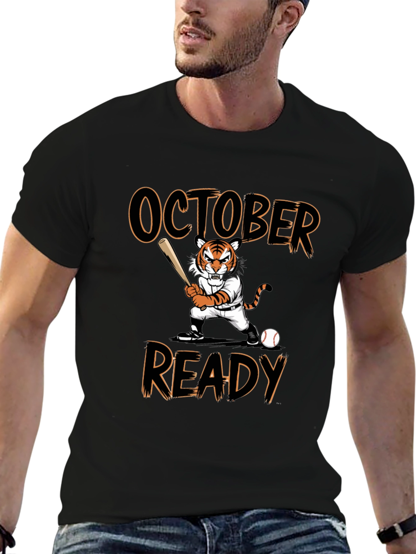 October Ready Baseball Tiger T-Shirt