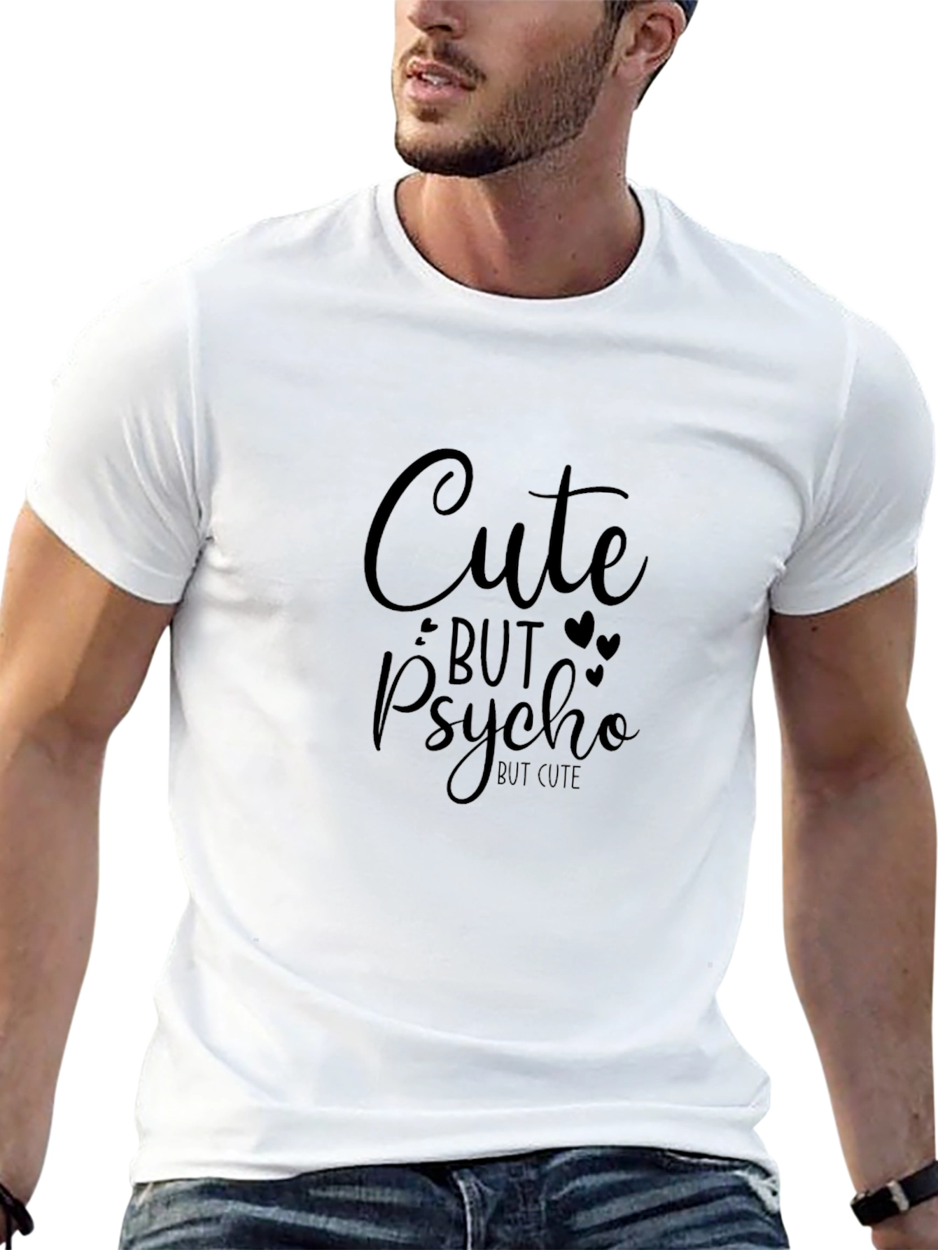 Cute But Psycho T-Shirt - Black Graphic Tee