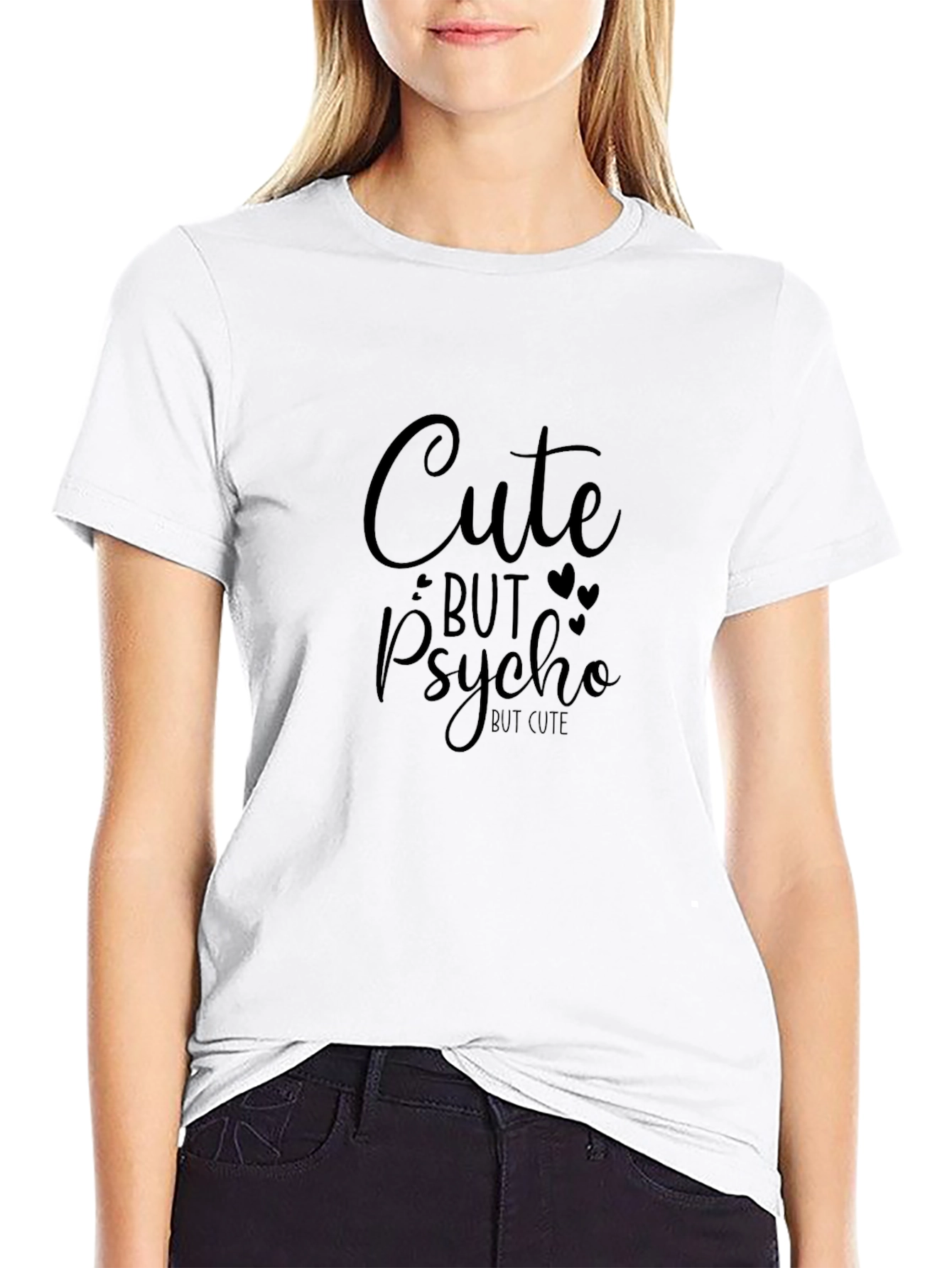 Cute But Psycho T-Shirt - Black Graphic Tee