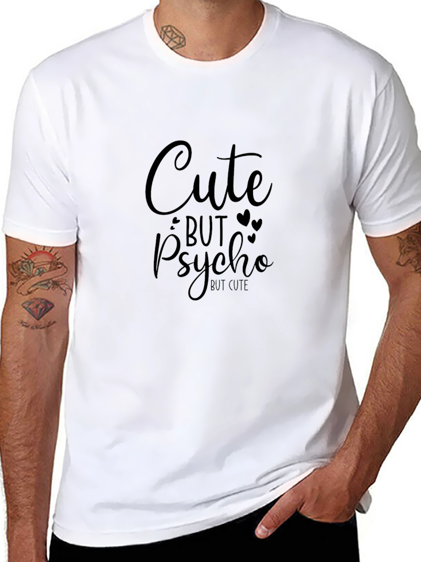 Cute But Psycho T-Shirt - Black Graphic Tee