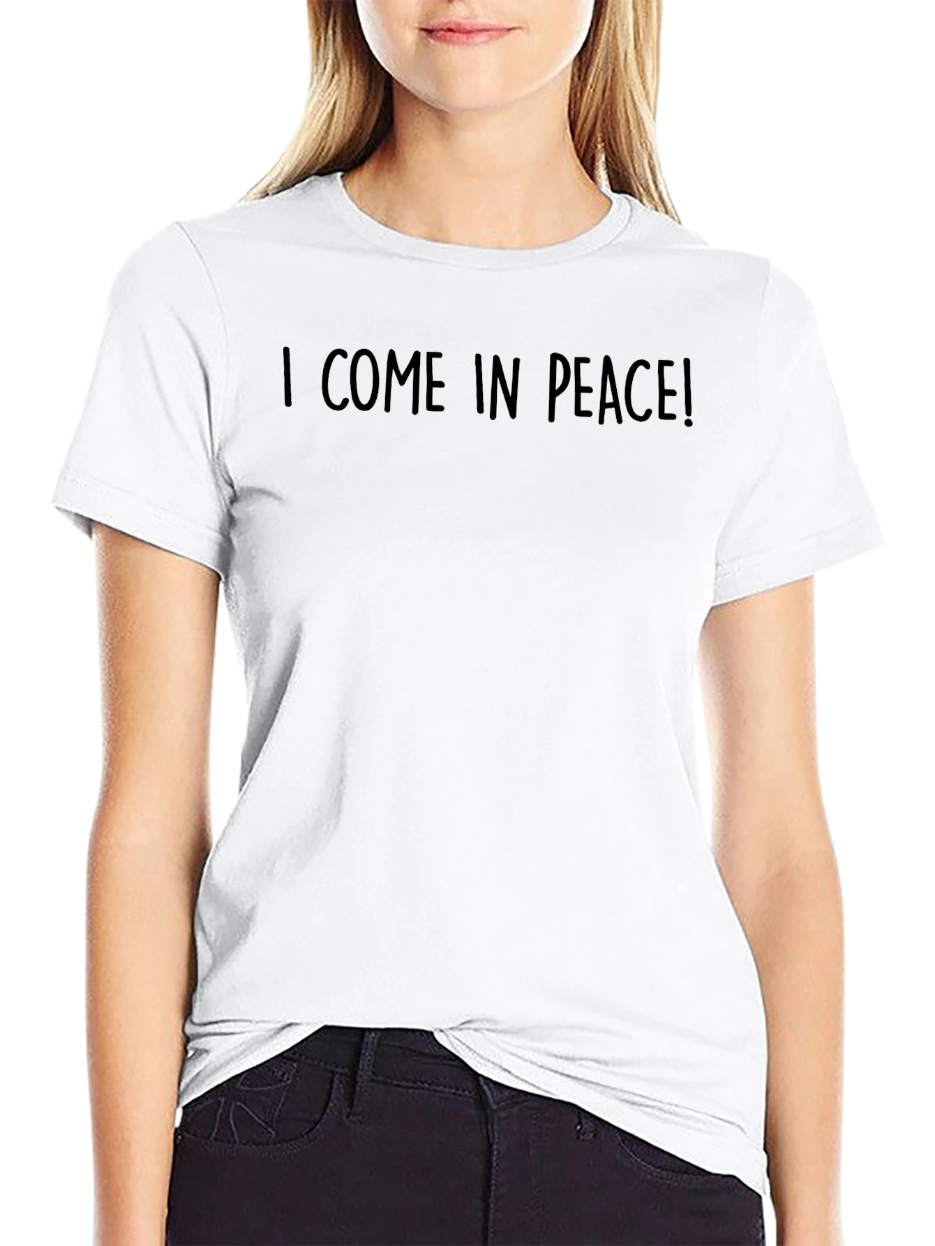 I Come in Peace! Graphic Tee - Black