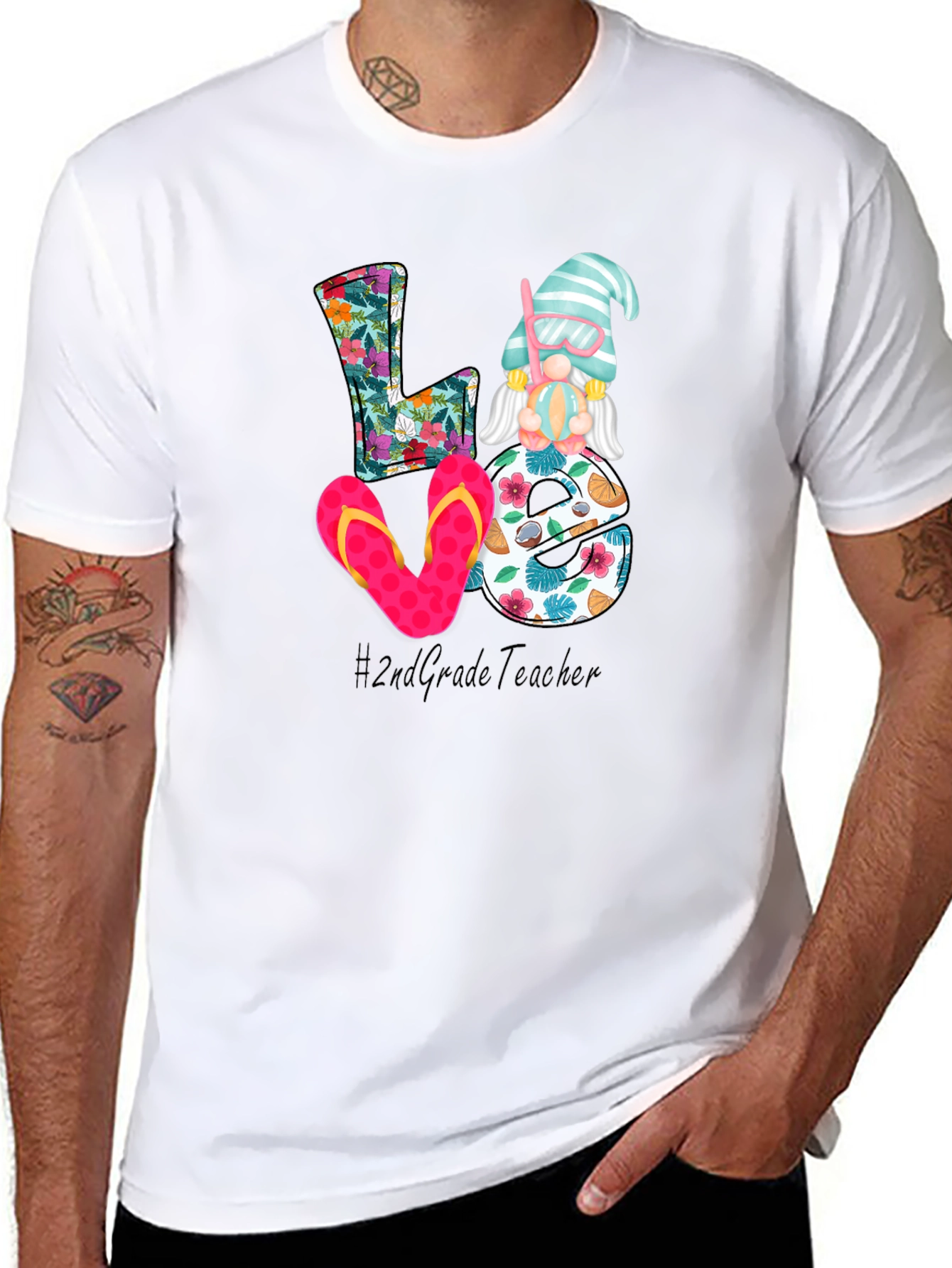 Love 2nd Grade Teacher Summer T-Shirt