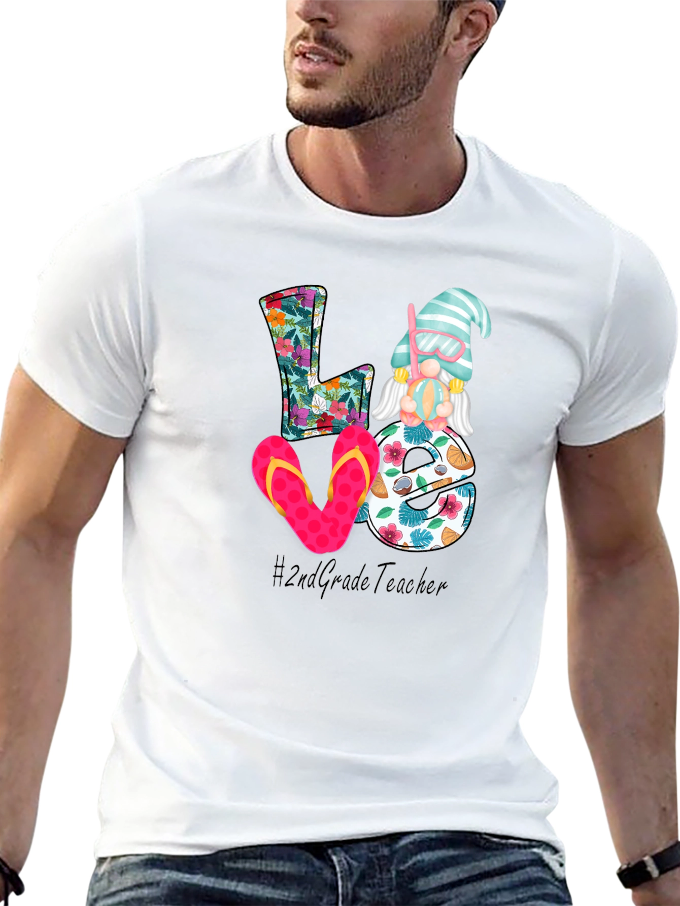 Love 2nd Grade Teacher Summer T-Shirt