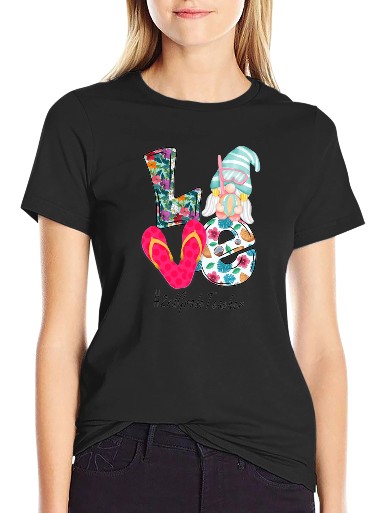 Love 2nd Grade Teacher Summer T-Shirt